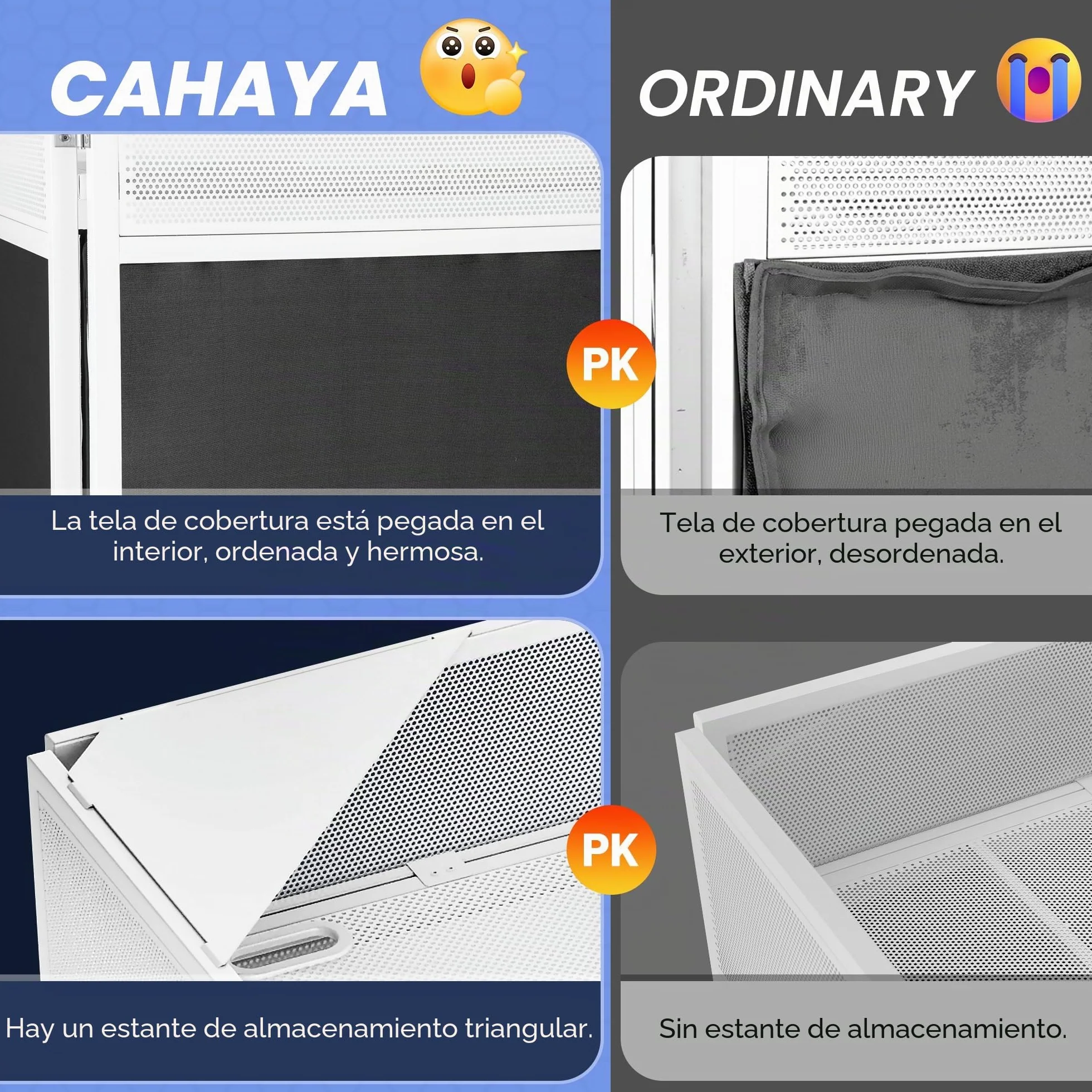 CAHAYA Mesa DJ Portátil Plegable – Cabina DJ con Fundas Negra y Blanca, Estructura Metálica Estable, Gestión de Cables y Bolsa de Transporte, para Controlador y Portátil, 102×51 cm, Blanco