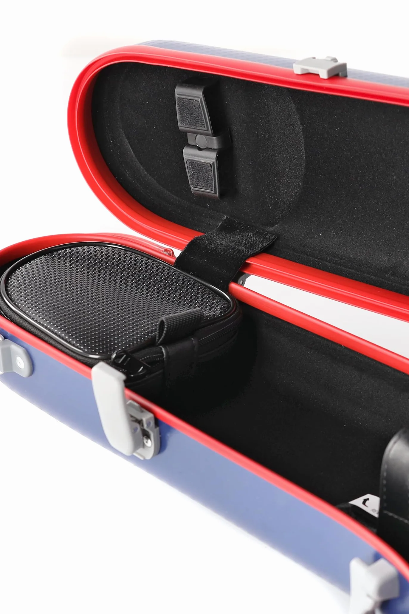 GEWA Estuche de violín Fun Series policarbonato 4/4-1/2 tamaño Azul/Rojo, Interior Negro, 2 Correas de Mochila Desmontables, Bolsa de Accesorios, suspensión Acolchada, asa Lateral Adicional