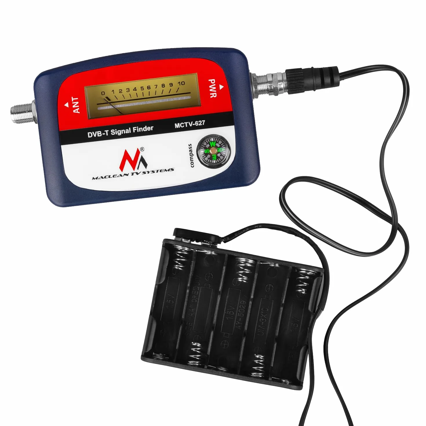 Maclean MCTV-627 - Localizador de señal terrestre DVB-T (VHF, UHF, TV, TNT)