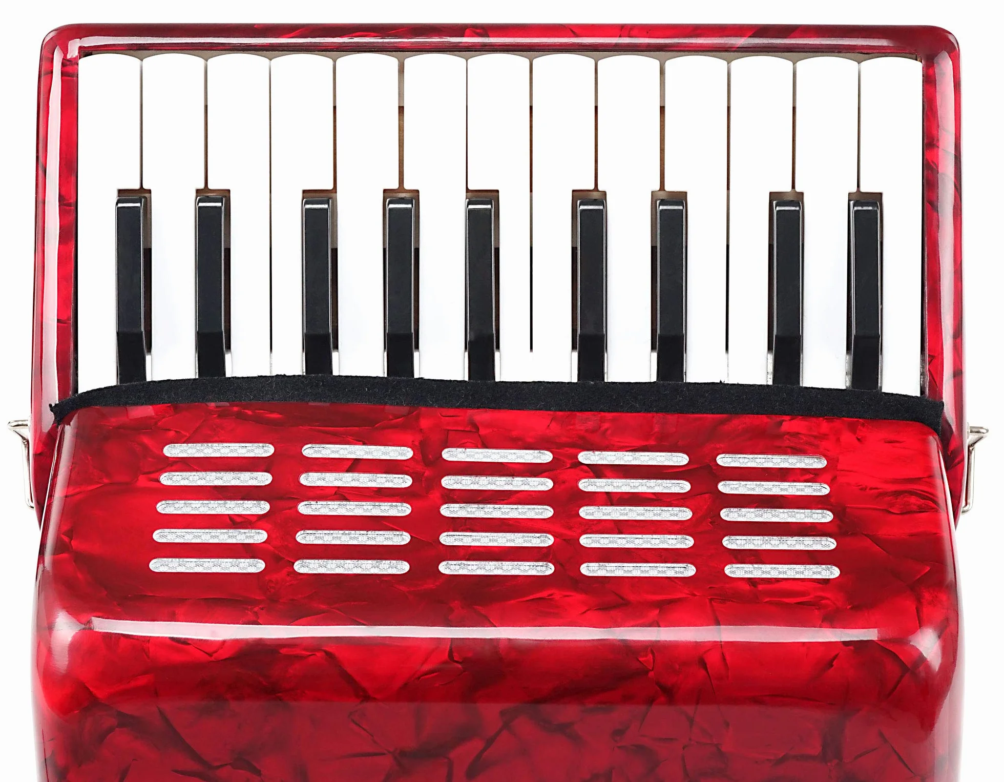 Acordeón Classic Cantabile Secondo Junior 8 Bajos (22 Teclas de Agudos, 8 Teclas de Bajos, incl. correa y funda) rojo