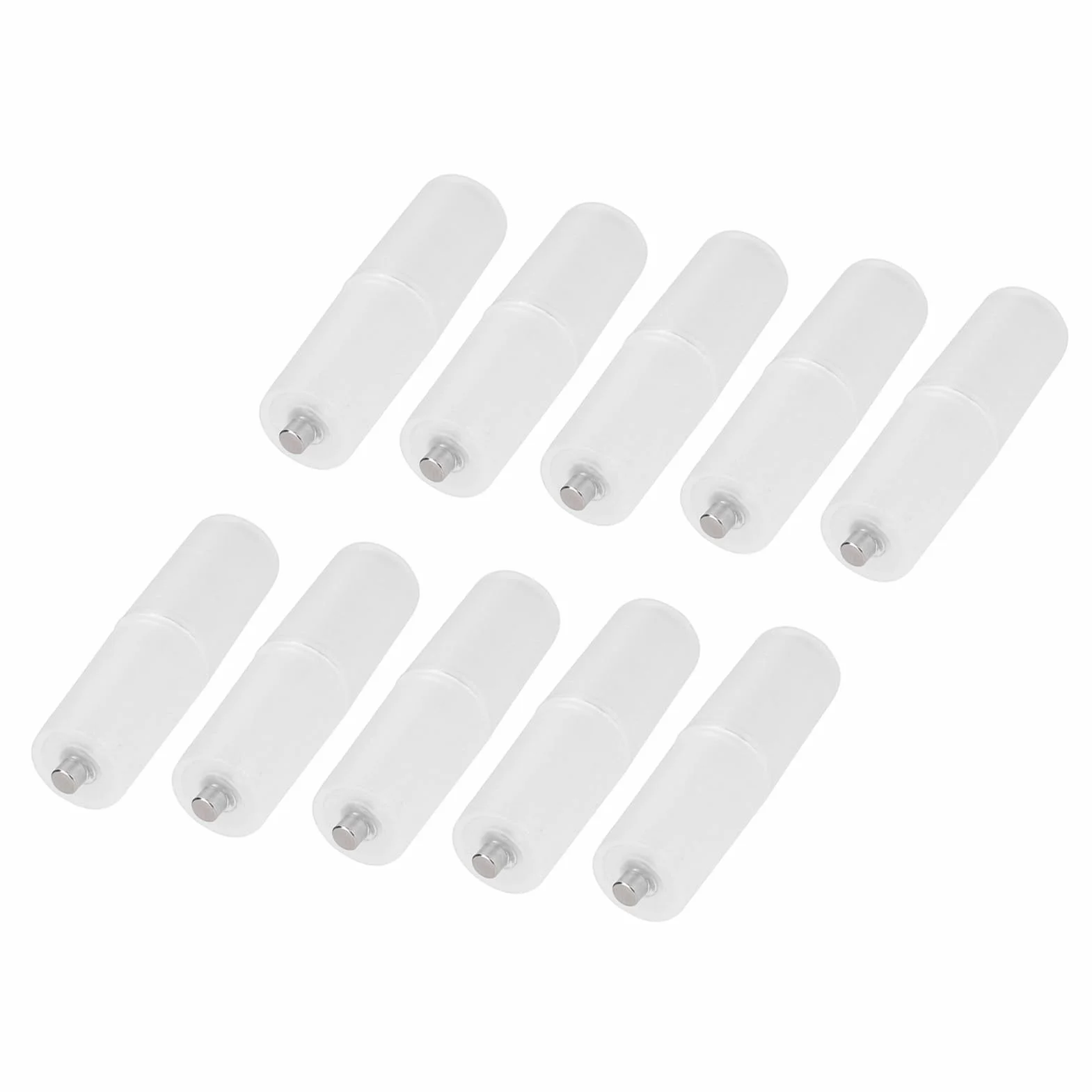 Adaptador de convertidor de batería AAA a AA, interruptor de caja, impermeable y ligero, fácil de transportar y usar, 10 piezas (transparente)