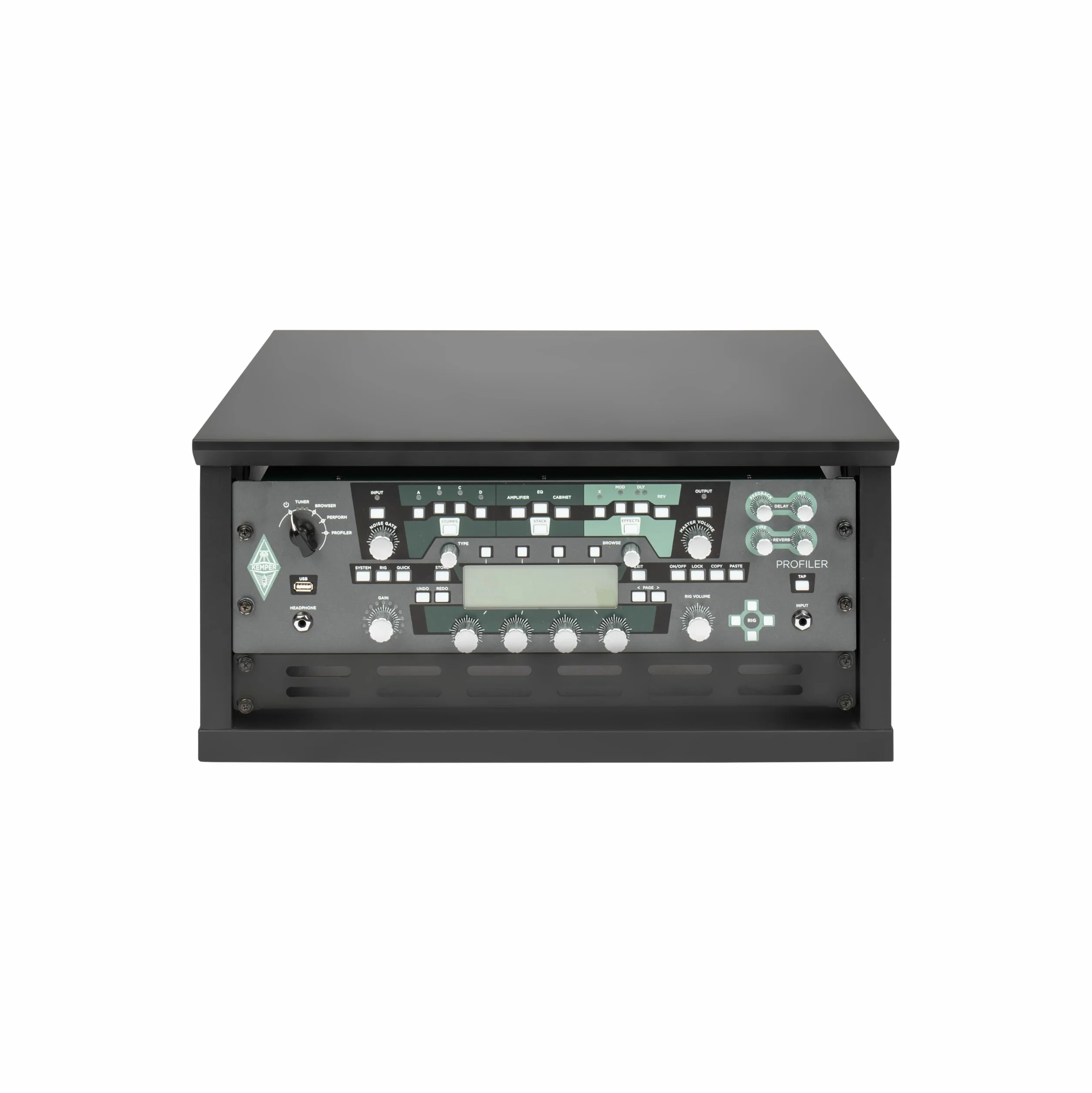 Gator Frameworks Elite Furniture Series 4U - Estante de Escritorio de Madera con Acabado Negro (GFW-ELITERK-4U-BLK)