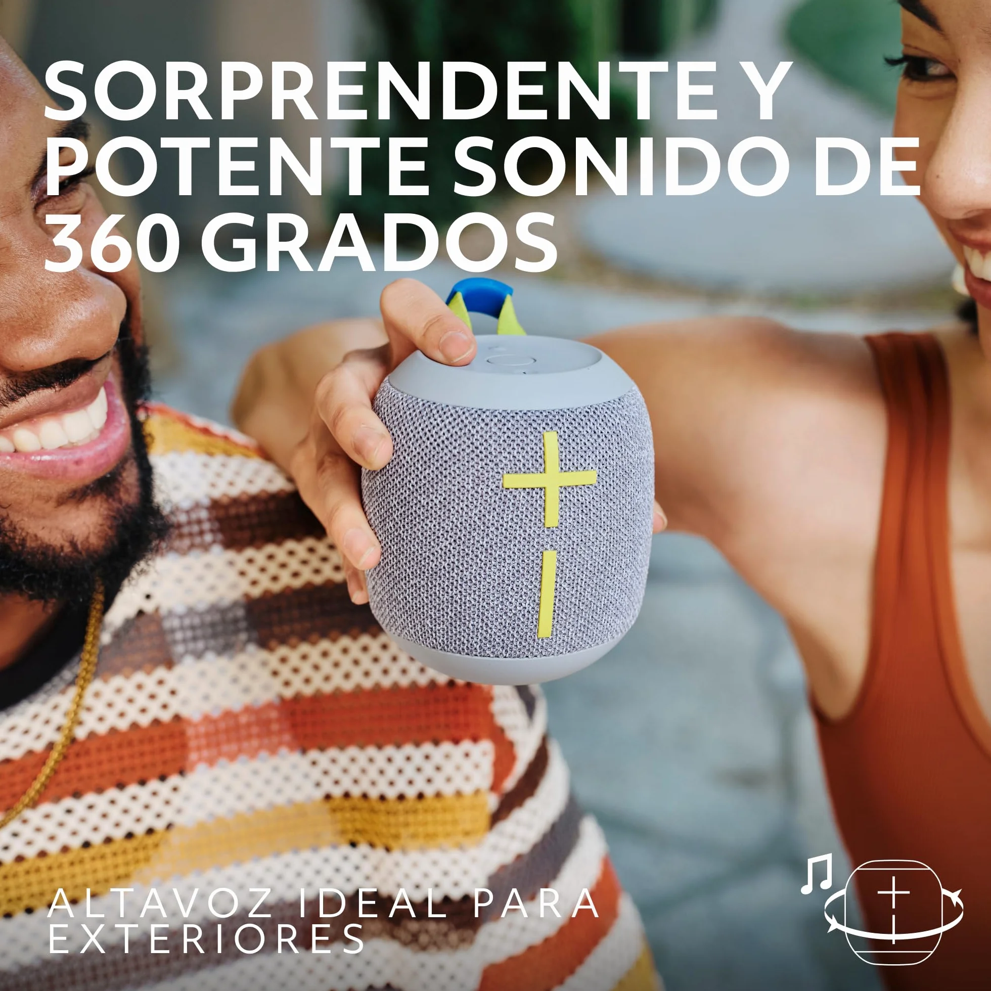 Ultimate Ears Wonderboom 4 Altavoz Bluetooth portátil Resistente al Agua Sonido 360° Flotante Prueba Polvo 40m Negro