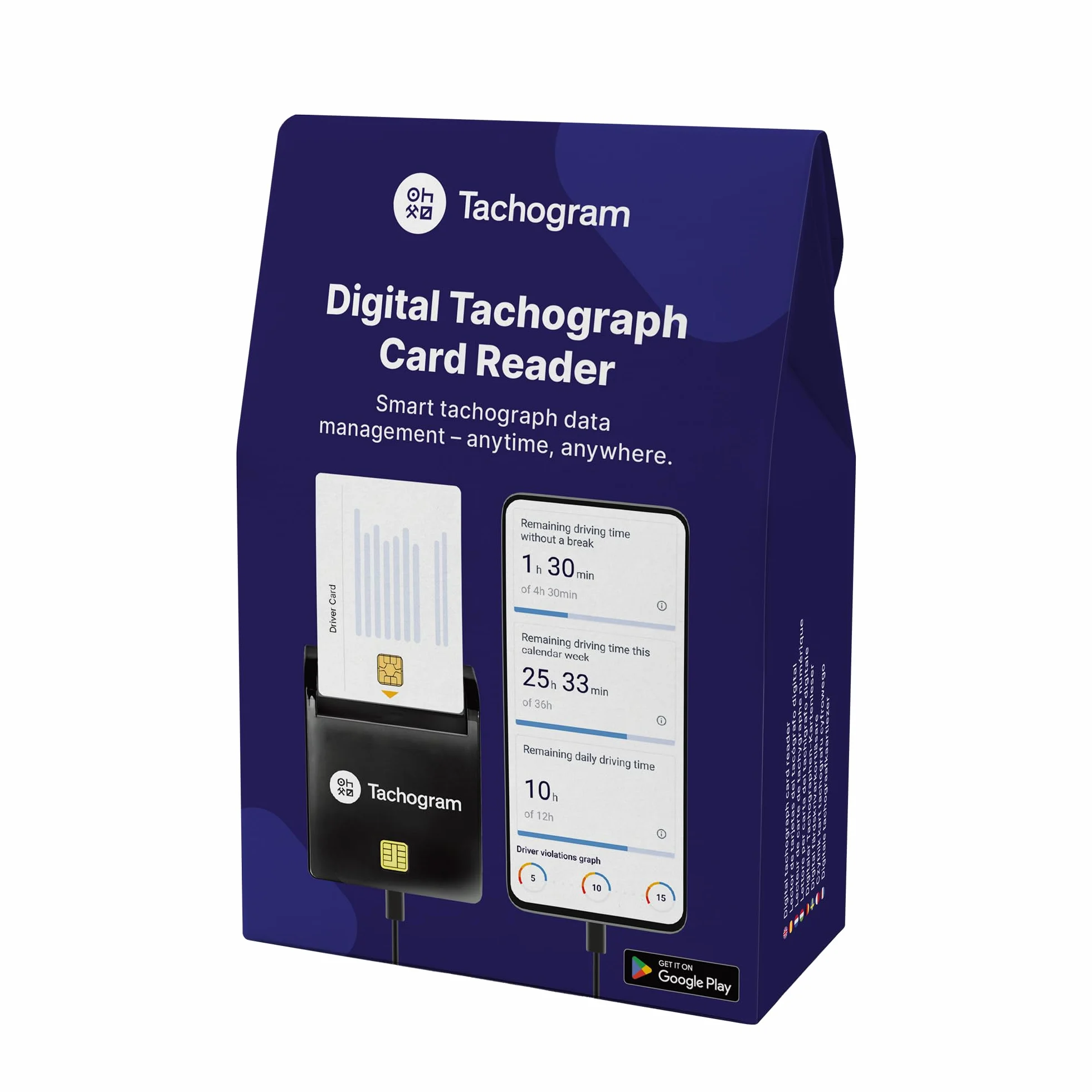 Tachograph Card Reader - Lector de Tarjeta de tacógrafo - Lea, descargue, Controle y alalice los Datos de su Tarjeta de Conductor de tacógrafo Digital Directamente con su teléfono con