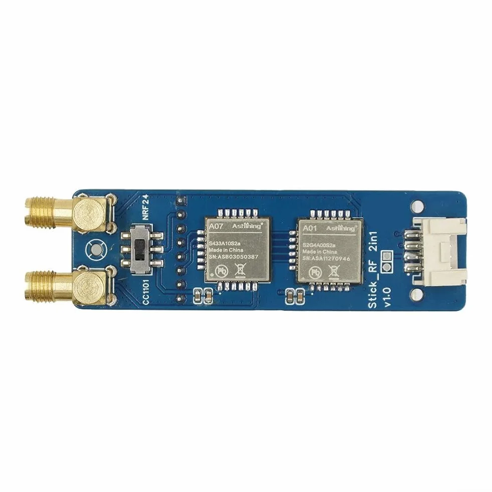 Para M5Stack para módulos IoT ESP32 2 en 1 RF Board CC1101 NRF24 Módulo dual con carcasa Interruptor conmutable para StickC PLUS2 Bruce firmware necesario para comunicación inalámbrica (Without)