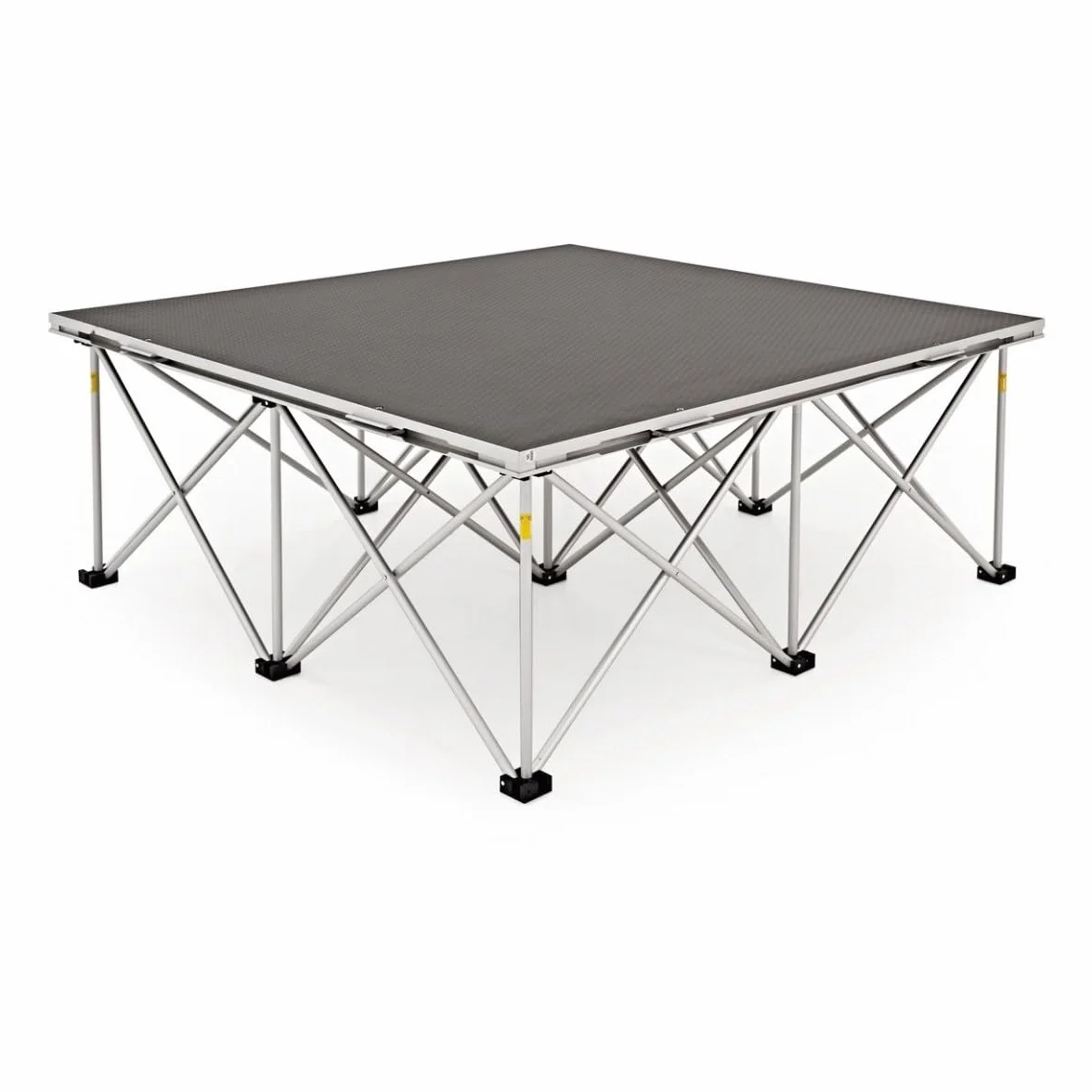 Gear4music Tarima Escenario Portátil Patas Elevadoras 1m x 1m Aluminio 40cm