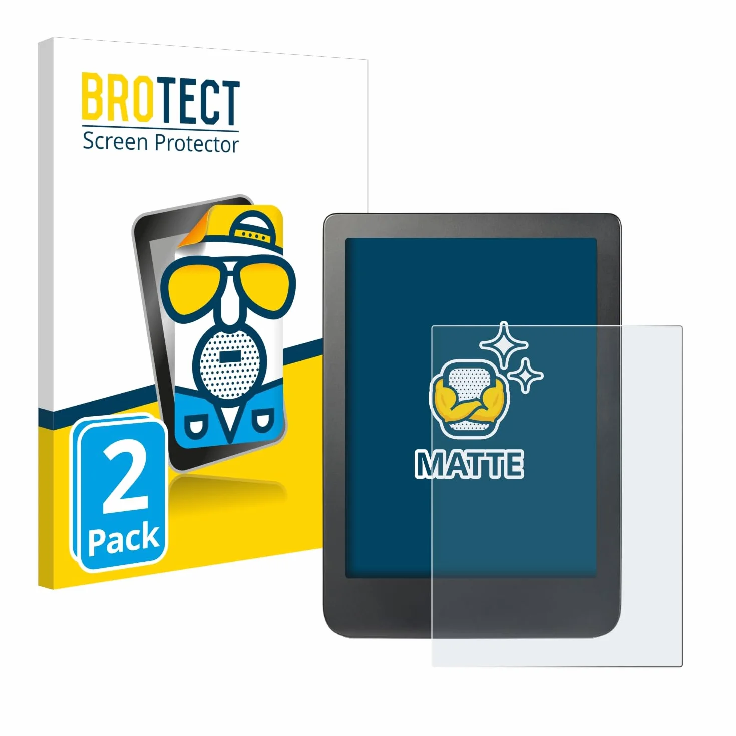 BROTECT Protector Pantalla Anti-Reflejos para Kobo Clara HD (6") - 2 Unidades Película Mate Anti-Huellas