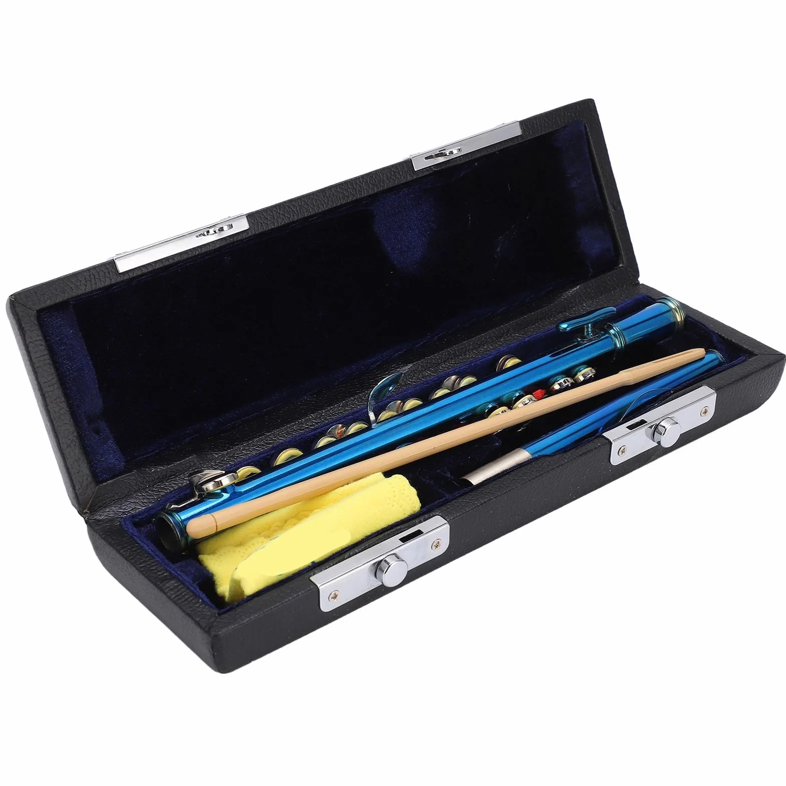 CHICIRIS Cuproníquel de Flauta Piccolo Azul, Instrumento para Principiantes de con Orificio de Sonido Dibujado con Precisión para una Calidad de Sonido Superior, Uso a Largo Plazo,