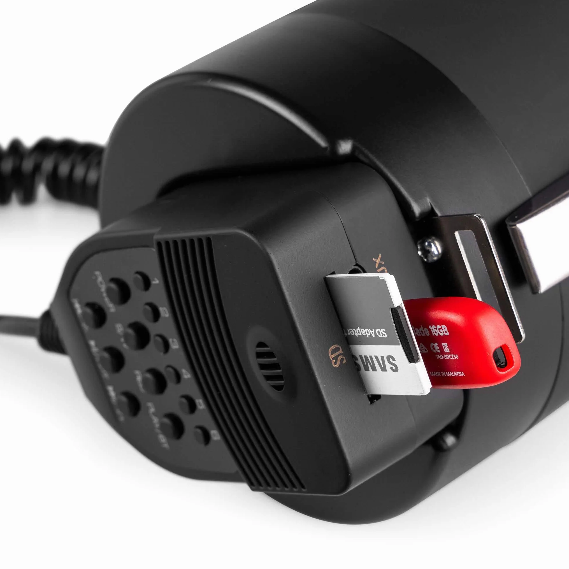 Vonyx MEG075 - Megáfono de 75W con USB, Bluetooth, Ranura SD, Sirena y grabación. Ligero, Potente y versátil, Ideal para Fiestas, Eventos, emergencias y Despedidas. Incluye batería Recargable.