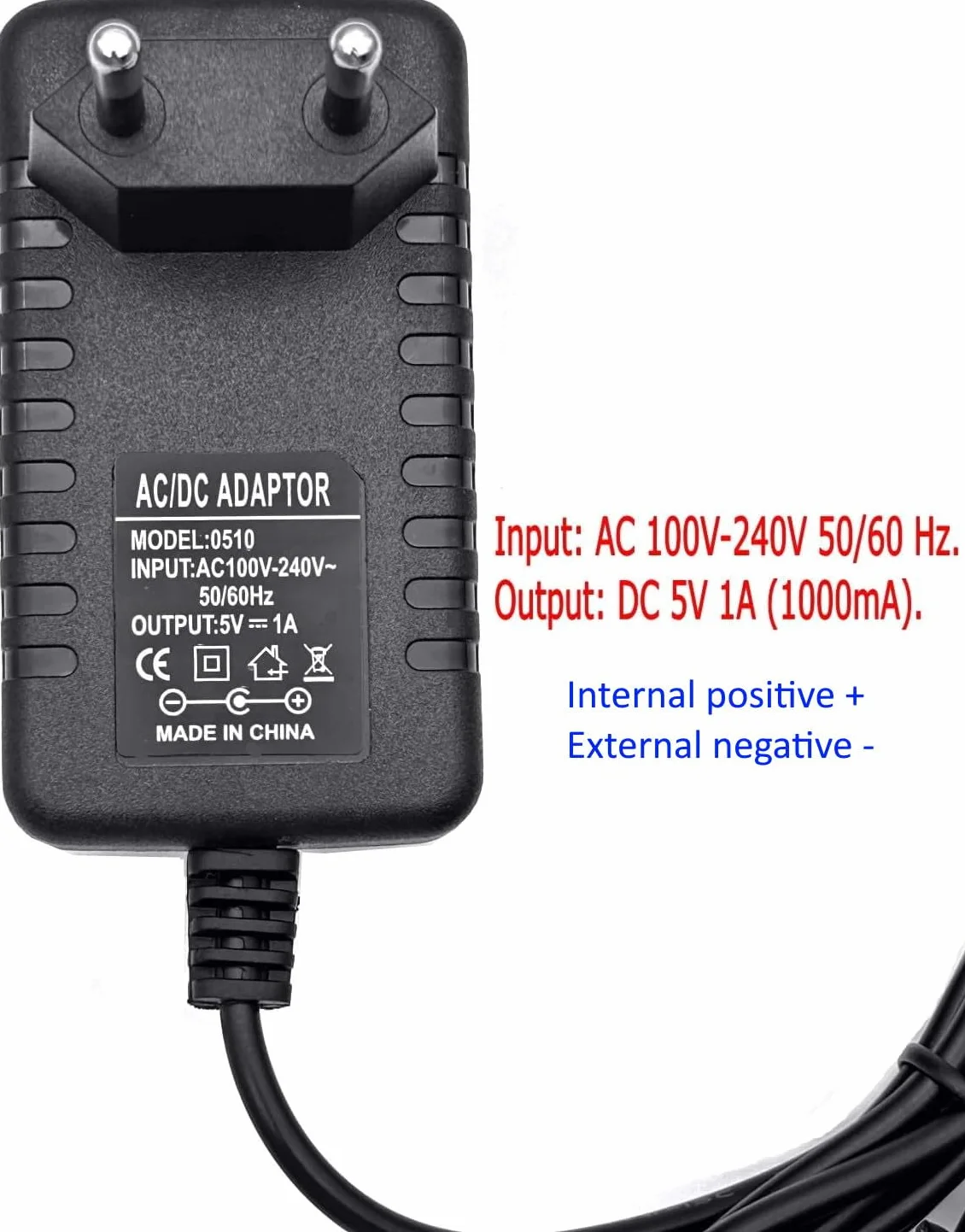 JZK 5V 1A DC Netzteil Adapter mit 8 Stecker DC Stecker AC 100-240V zu 5 Volt 1 Amp 1000mA Netzteil Transformator für 5V LED Streifenluchten Router, Audio, Video