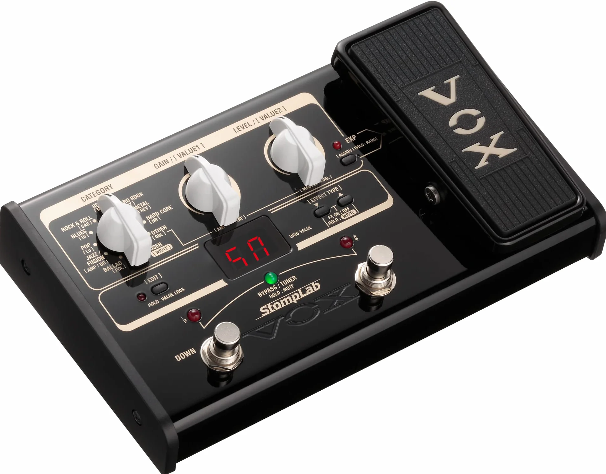 Vox STOMPLAB2G - Pedal multiefecto para guitarra (batería alcalina)