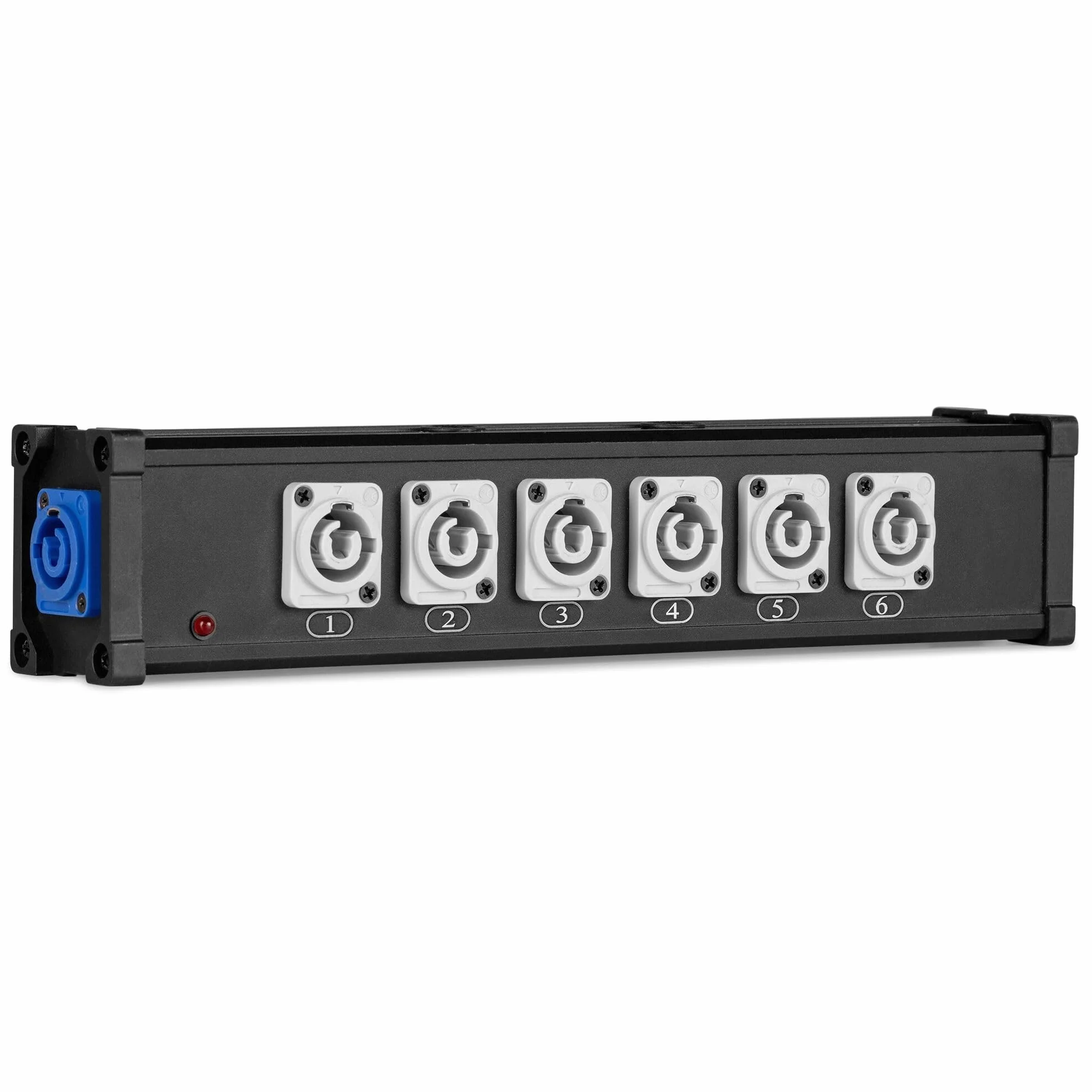 Power Dynamics Connex PSB27 Divisor PowerCon de 7 vías, solución de distribución de energía, Carcasa de Aluminio Duradera, Sistema Twist-Lock y Montaje en Truss M10, Sistemas de iluminación y Sonido