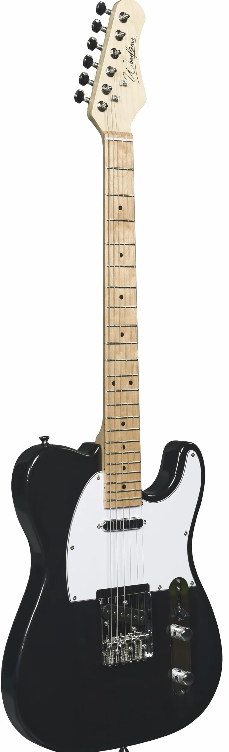 Woodbrass TL100 - Guitarra eléctrica para principiantes, con cuerpo en T de tilo, estilo country, hard, rock