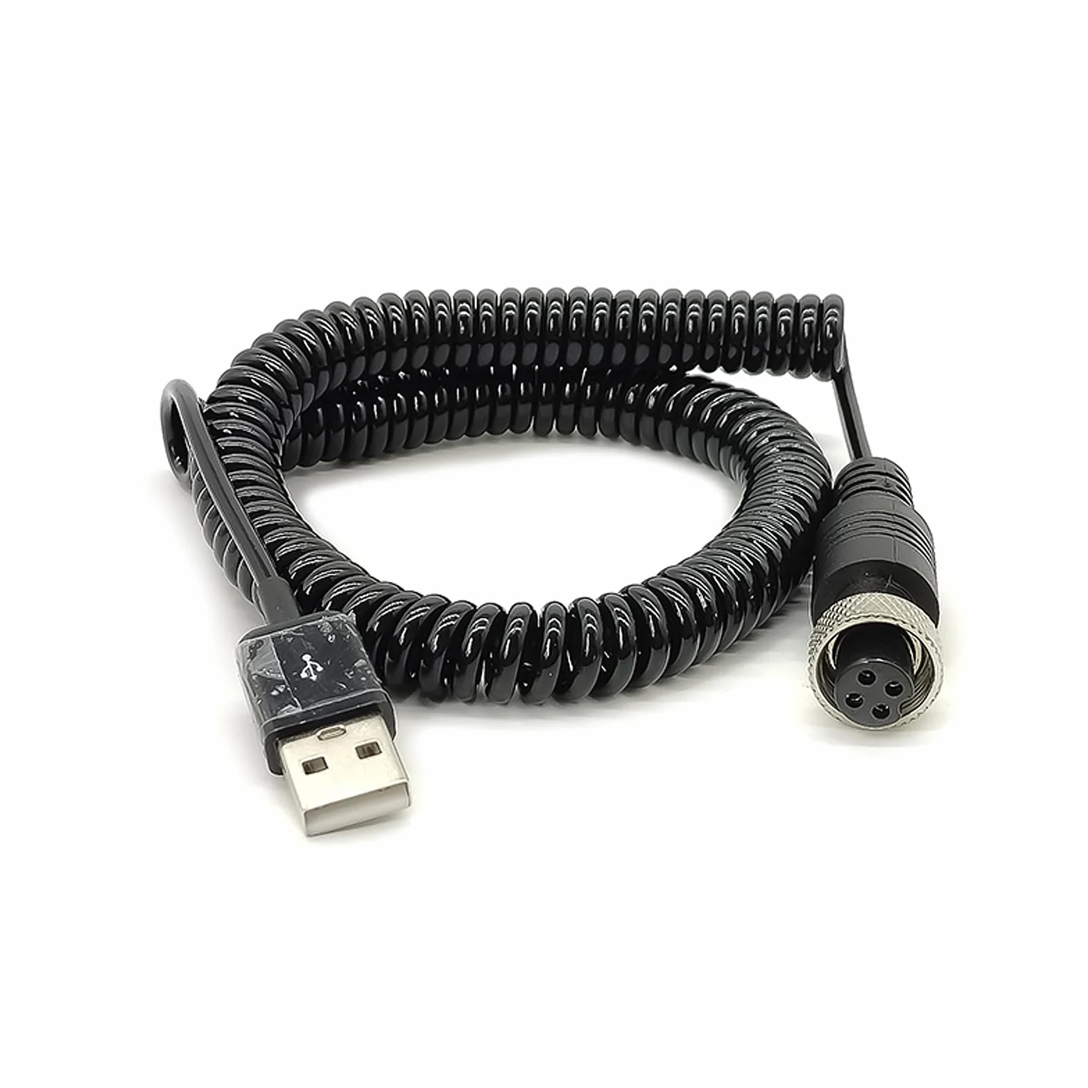 Elecbee Conector de aviación GX12 Hembra de 4 pines a USB2.0 Tipo-A Cable macho