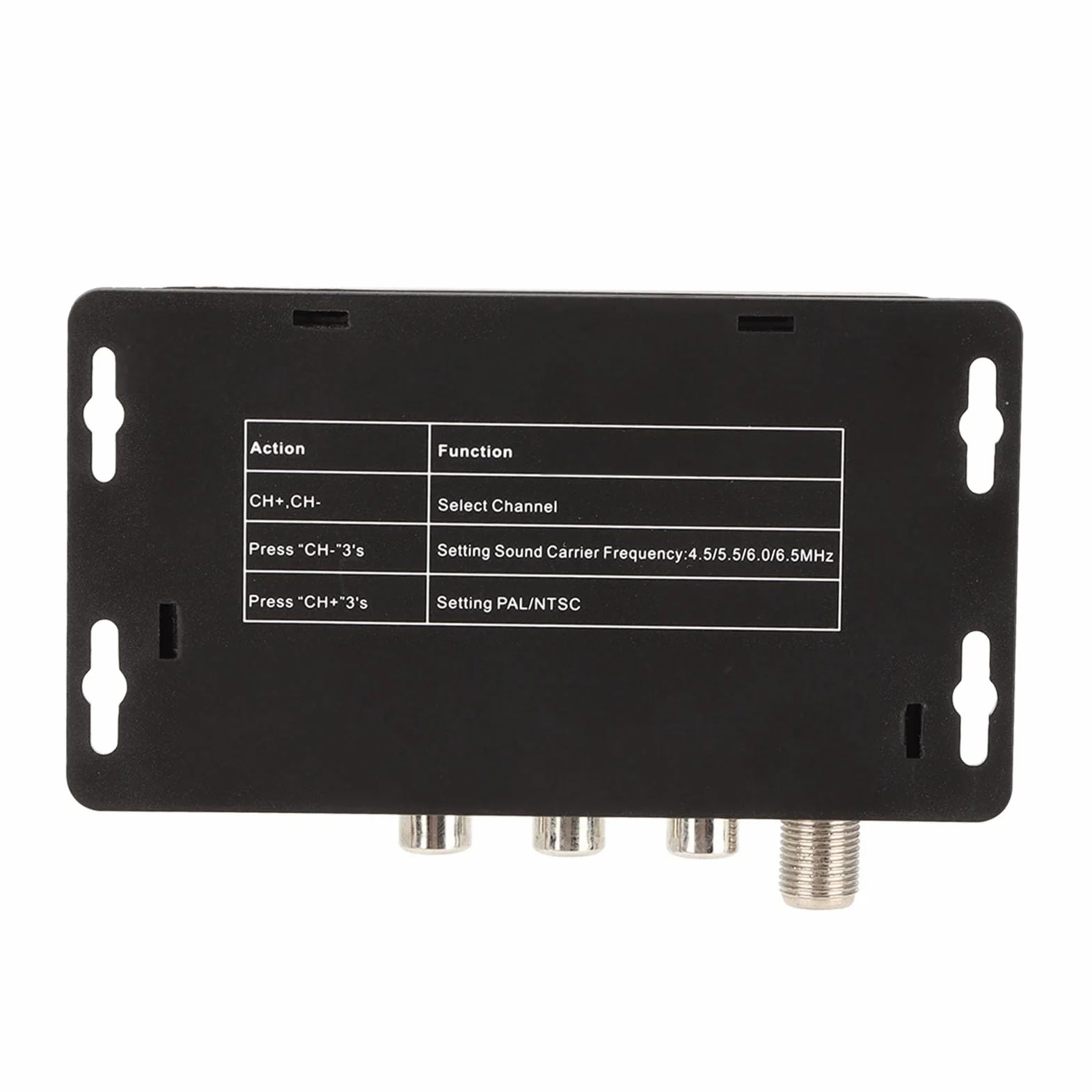Modulador RF, Convertidor de Modulador Profesional PAL NTSC AV a RF con Repetidor IR para Decodificador, DVR, Reproductores de DVD