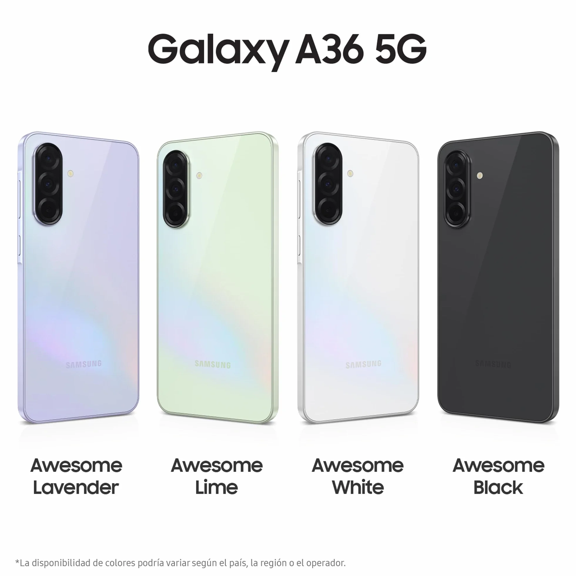 Samsung Galaxy A36 5G 256GB Teléfono Móvil, 6GB RAM, 50MP Cámara, Negro, Garantía del Fabricante 3 Años + 1 Año Extra