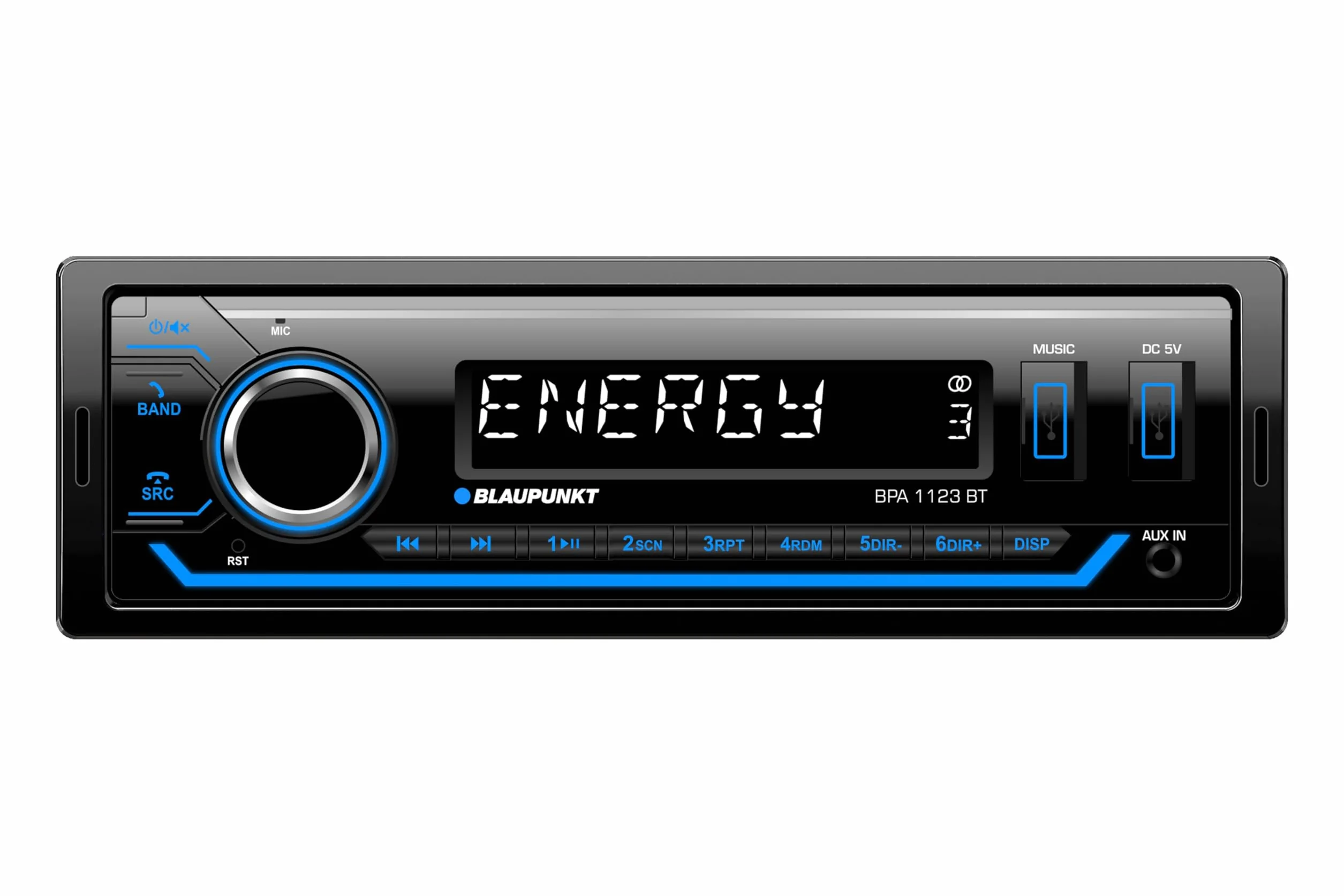 Blaupunkt BPA1123BT, Autoradio Multicolor con RDS, Bluetooth, 2X USB