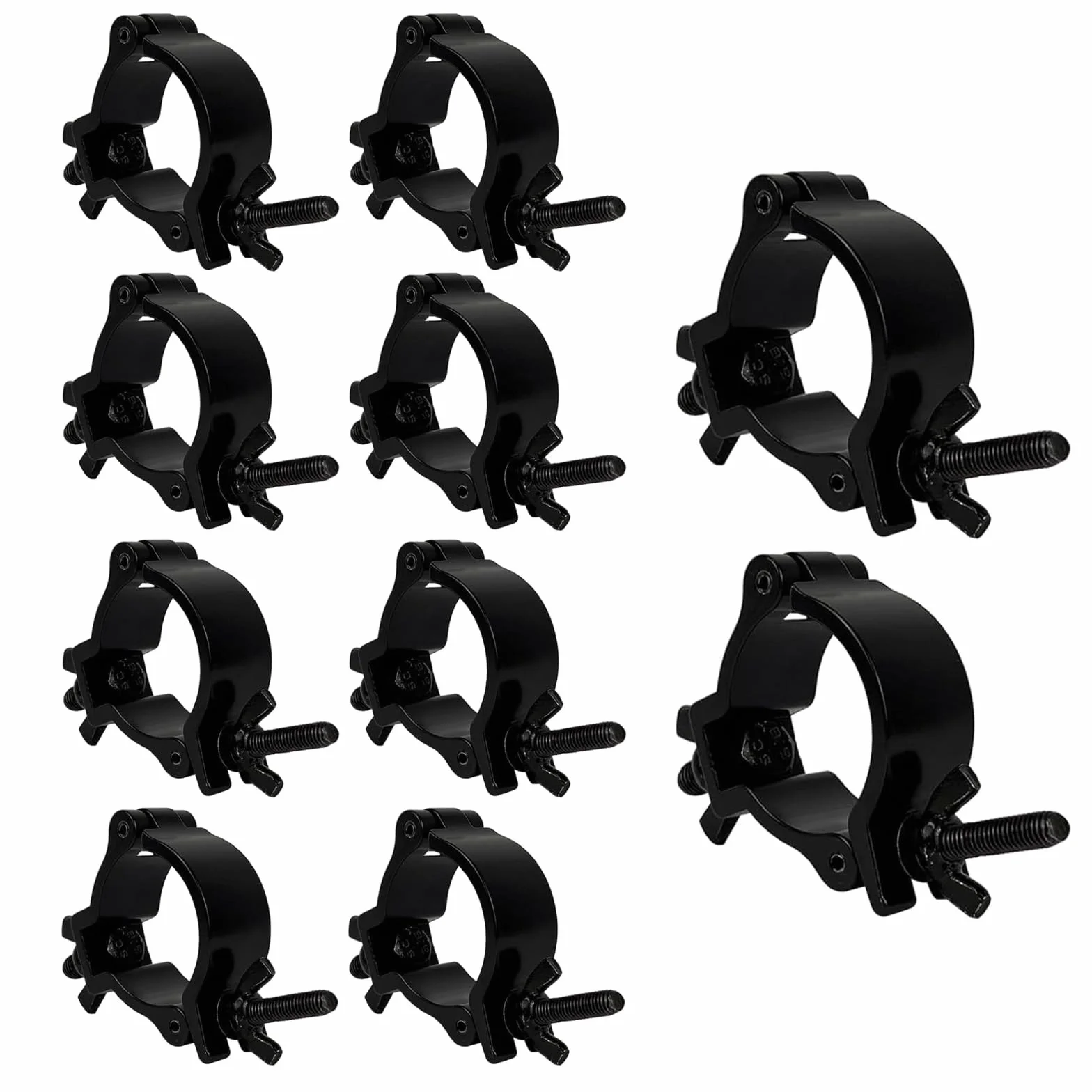 Pinza De Gancho Truss Clamp,10 Pcs Morsetto Per Luci Da Palcoscenico,Para Lámpara 48-52mm,100kg Fuerte Soporte De Carga,Para Iluminación,Iluminación De Escenario,Accesorios De Iluminación Fiesta