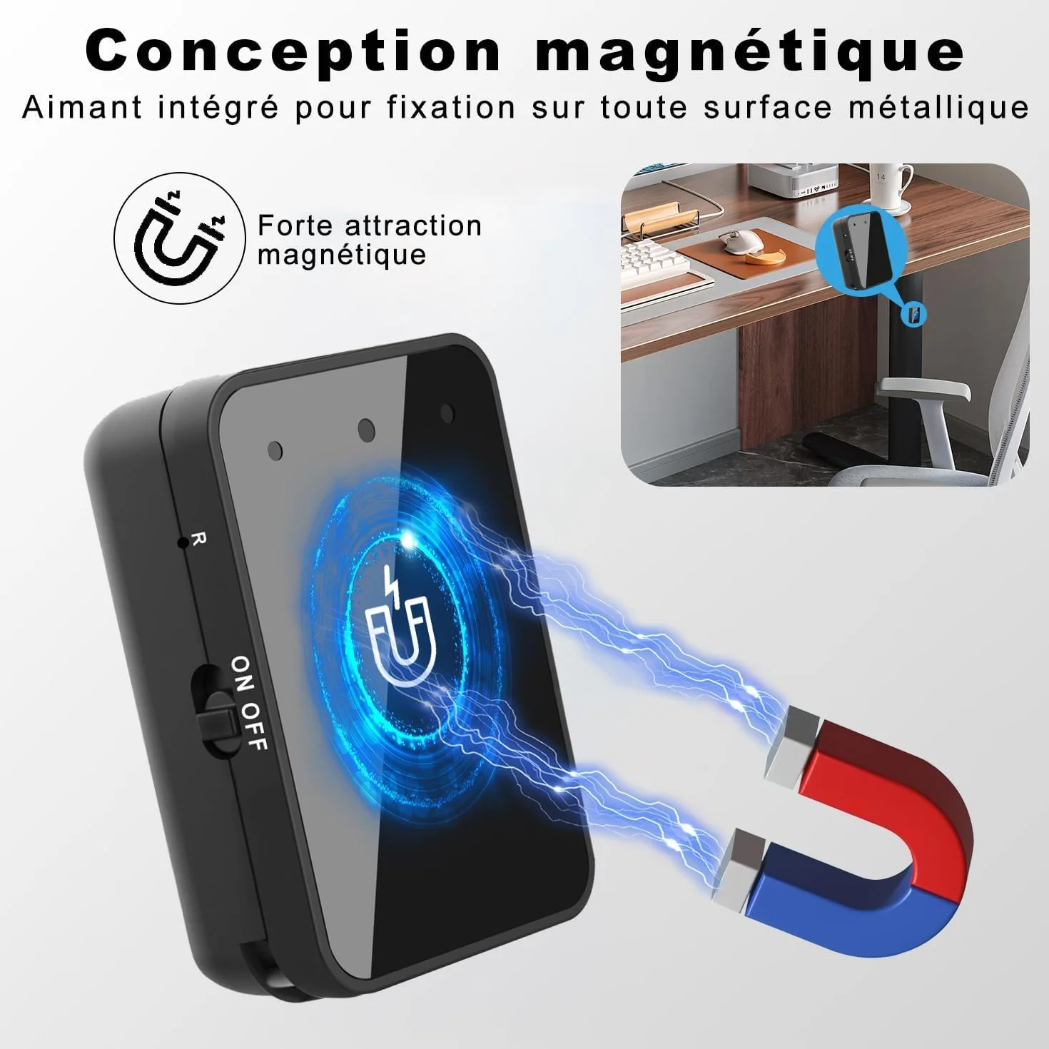 Grabadora de voz magnética de 16 GB con reducción de ruido, puerto USB-C recargable para estudios, conferencias, reuniones, entrevistas, grabadora de audio portátil con auriculares, fácil de usar