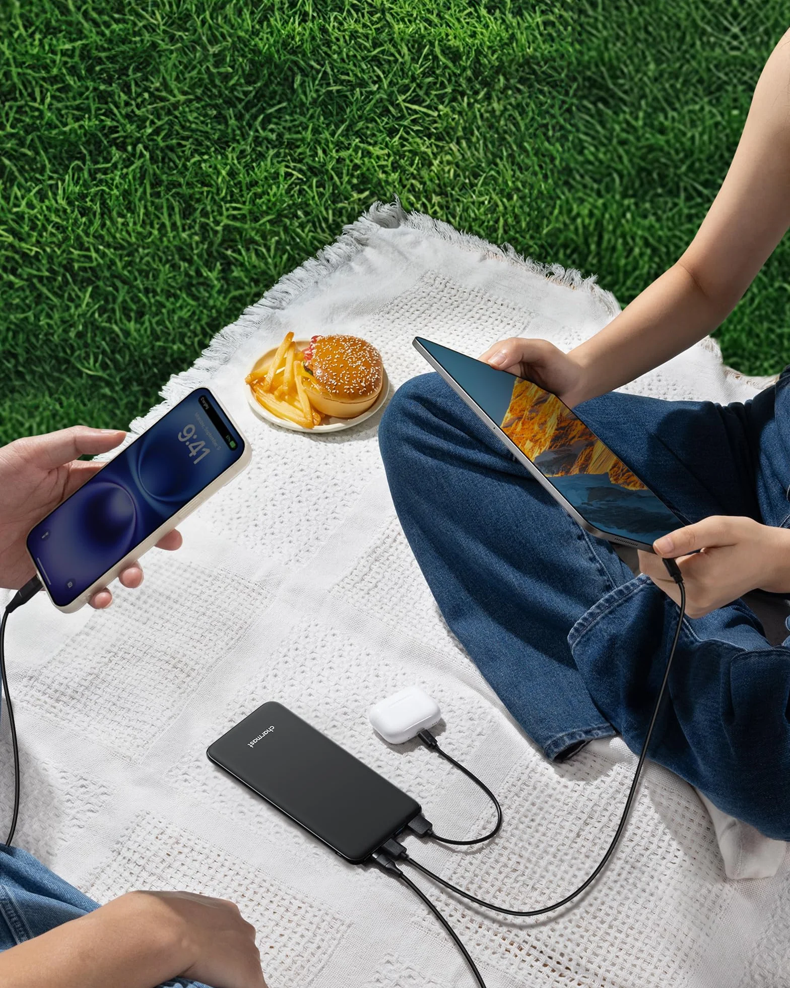 Power Bank 26800mAh Batería Externa USB C Carga Rápida 4 Puertos Compatible Phone 13/12 Samsung