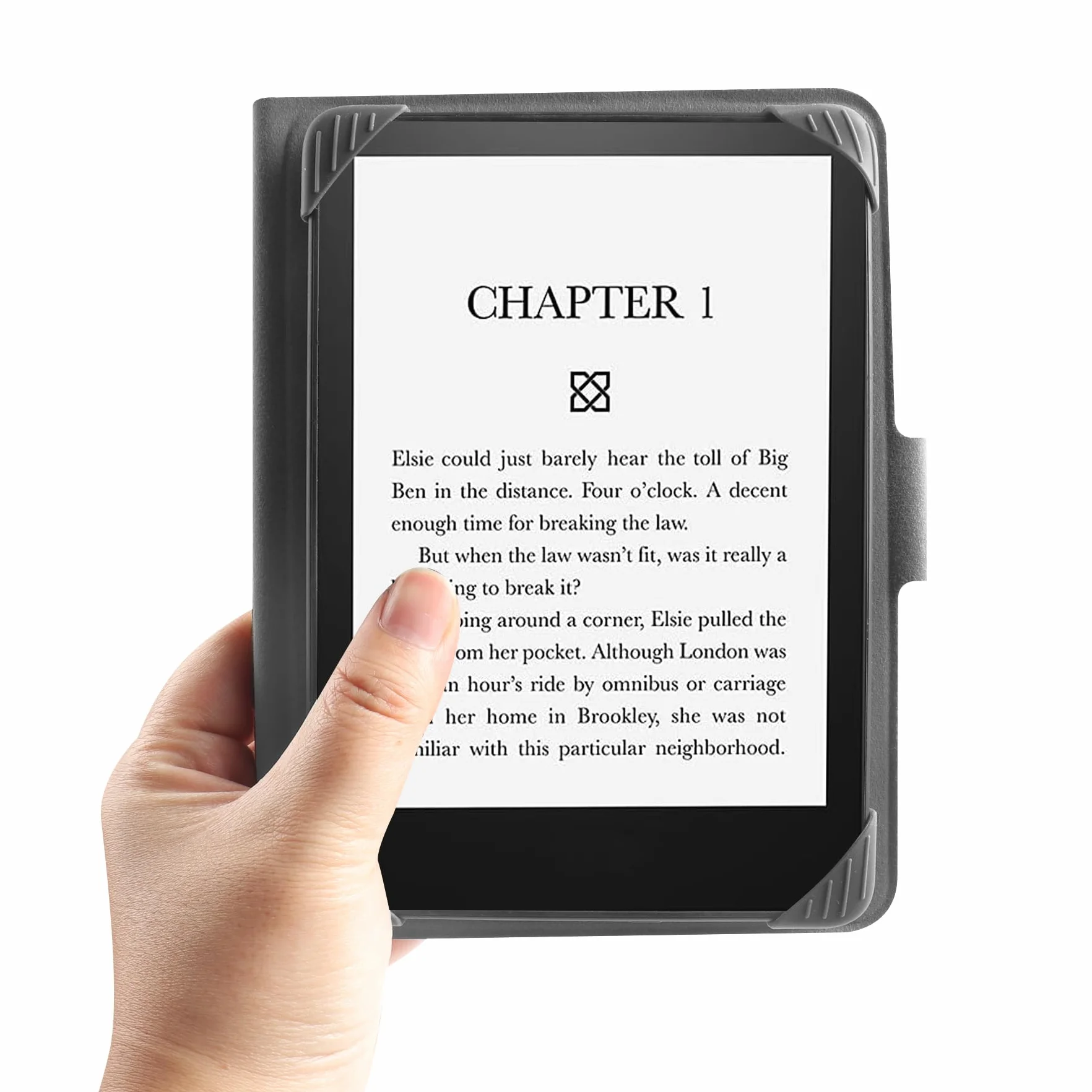 HGWALP Funda Universal para 6.8" 7" Paperwhite eReaders, Funda Folio Stand Soporte con Correa Compatible con 6.8 Pulgadas 7 Pulgadas Paperwhite Kindle/Kobo/Voyaga/Lenovo/Sony E-Readers-Library