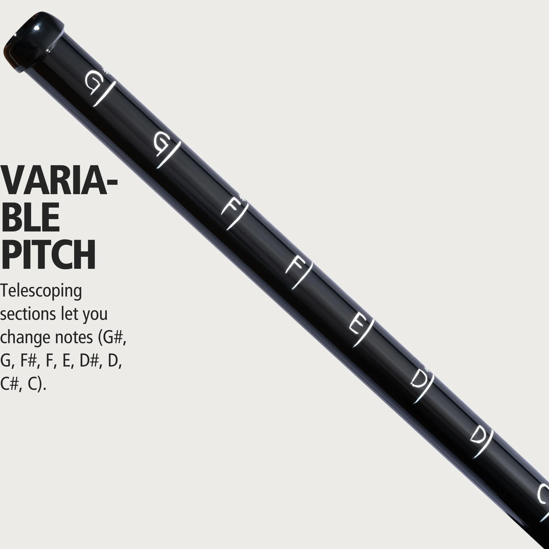 Meinl TSDDG1-BK 36-62 pulgadas de fibra de vidrio de primera calidad extensible Trombón Didgeridoo - Negro