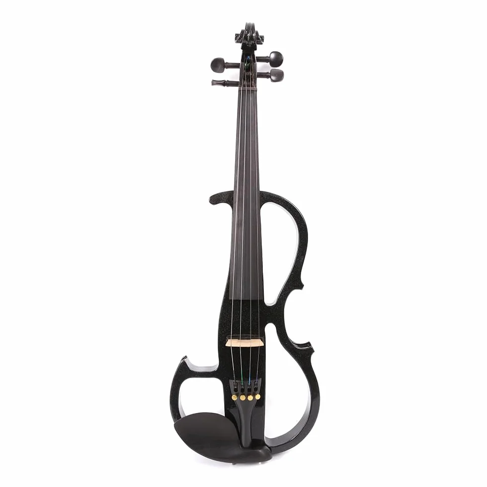 Viola Eléctrica para Niños y Adultos, 4/4, Kit de Principiantes con Funda, Lazo, Paño de Limpieza, Auriculares Estéreo
