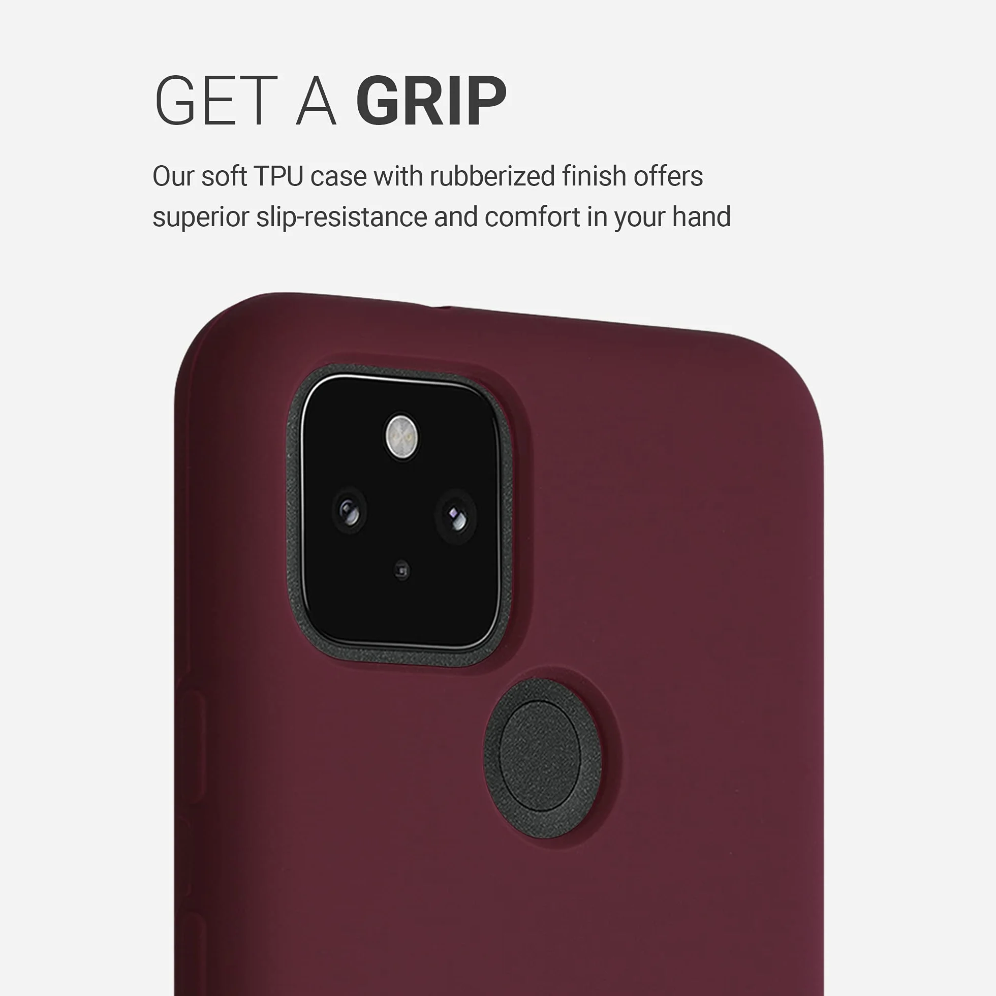 kwmobile Carcasa Compatible con Google Pixel 5 Funda TPU y Silicona antigolpes - Rojo Vino