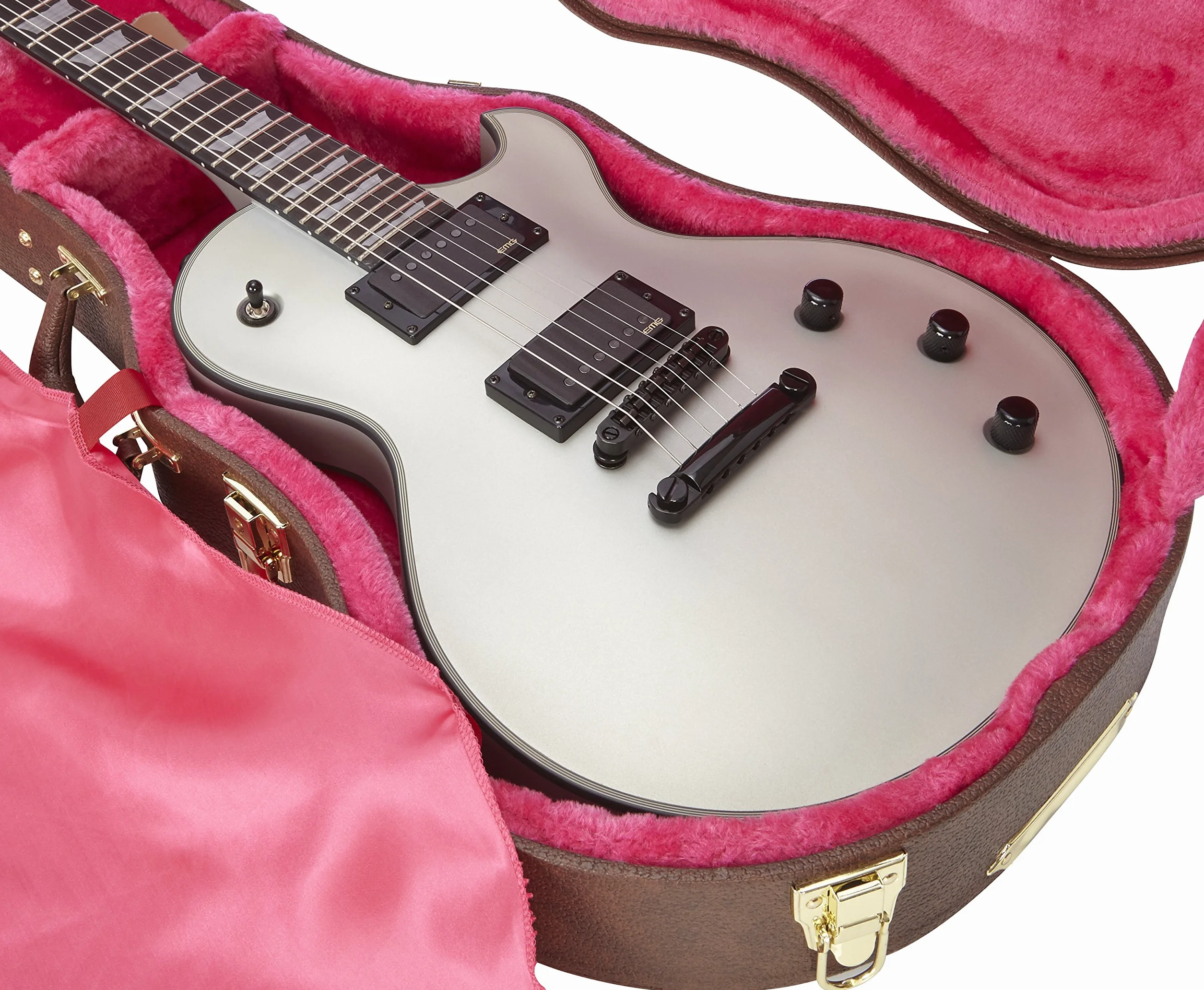 Gator Cases Estuche Deluxe de Madera para Guitarras Eléctricas Les Paul; Exterior Marrón (GW-LP-Brown)