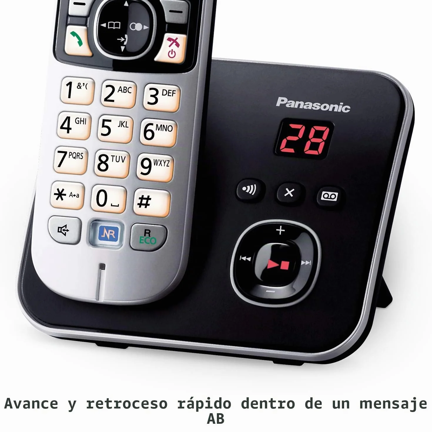 Panasonic KX-TG6824GB Teléfono 120 entradas LCD Monocromo