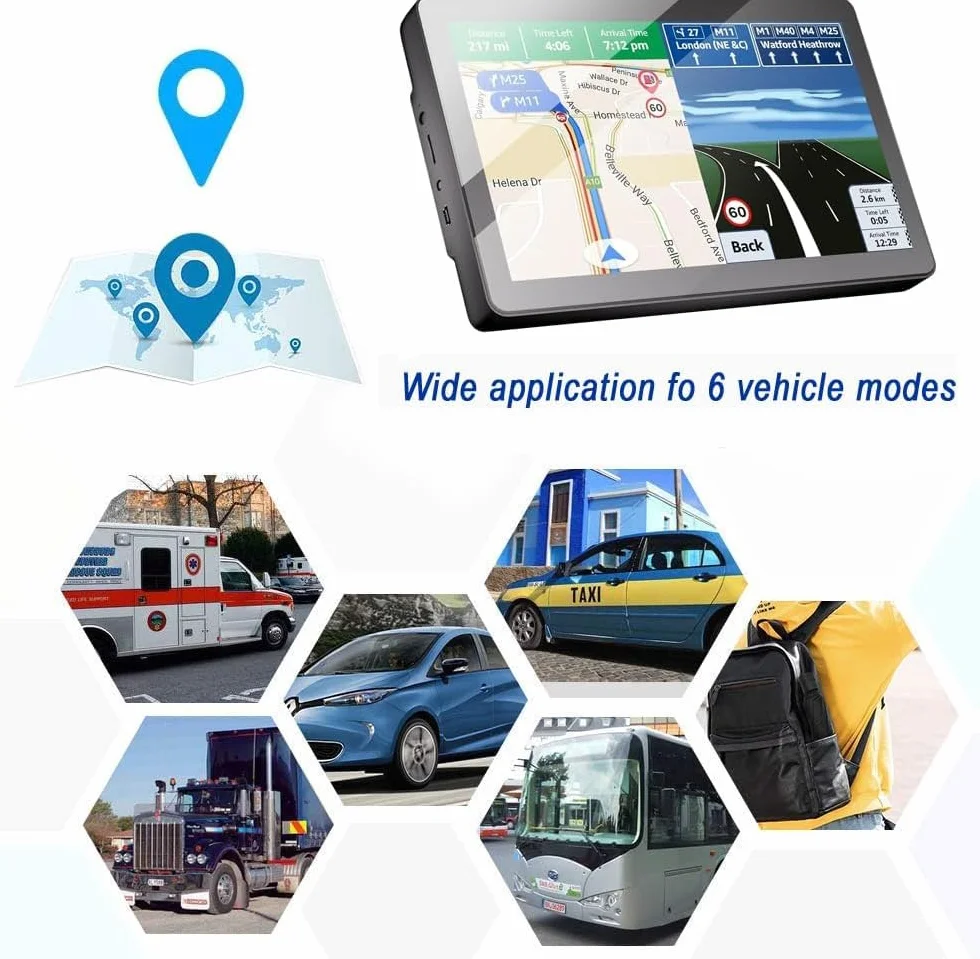 9 Pulgadas GPS Coche,GPS Camiones Profesional,Navegador GPS Coche,para Camiones y Coches,Actualizaciones de Mapas de Europa para Toda la Vida