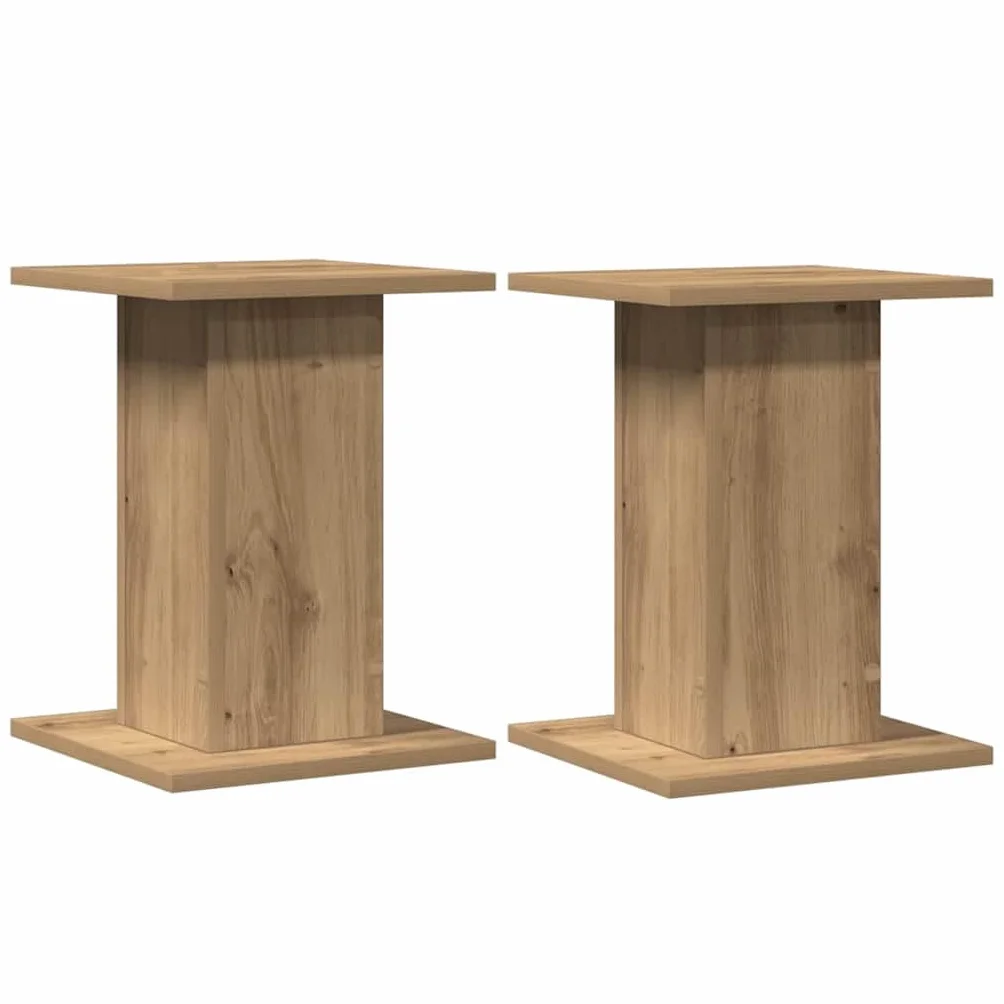 VidaXL Soportes Altavoces 2 uds Madera Roble 30x30x40 cm Plataforma de Altavoces Soporte de Altavoces de Suelo HiFi