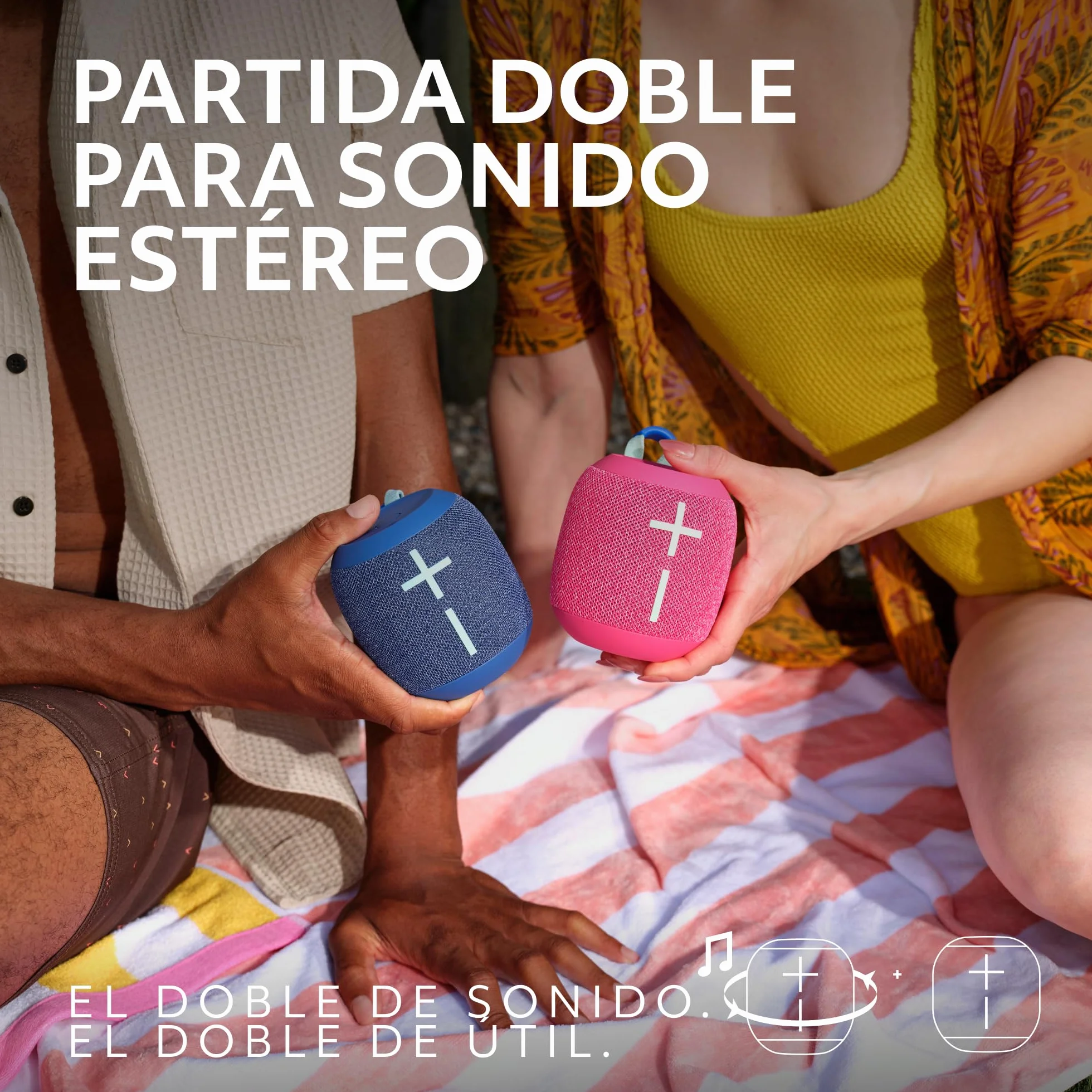 Ultimate Ears Wonderboom 4 Altavoz Bluetooth portátil Resistente al Agua Sonido 360° Flotante Prueba Polvo 40m Negro