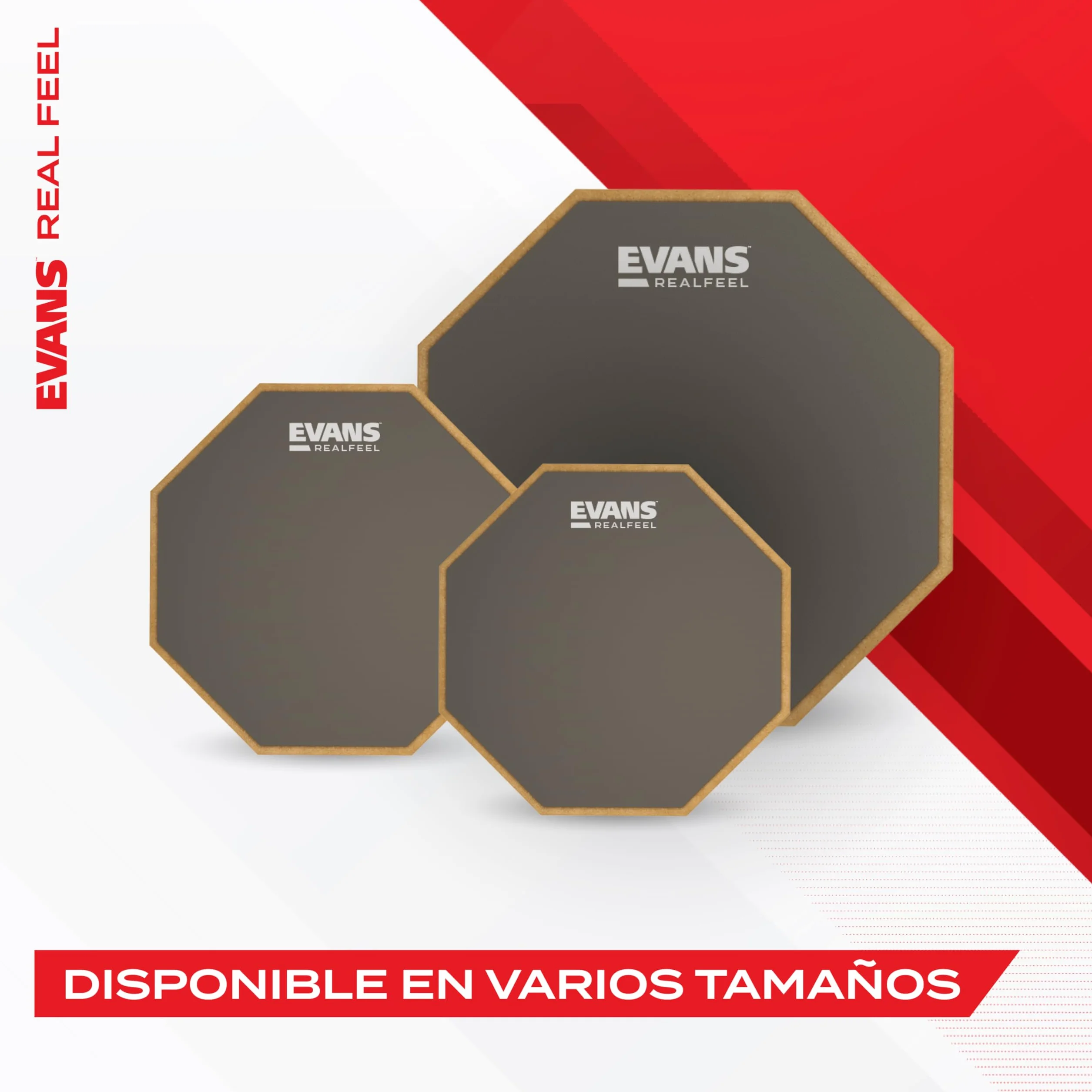 Evans RFBASS - Almohadilla de Práctica Plegable para Pedal de Bombo Realfeel de Evans