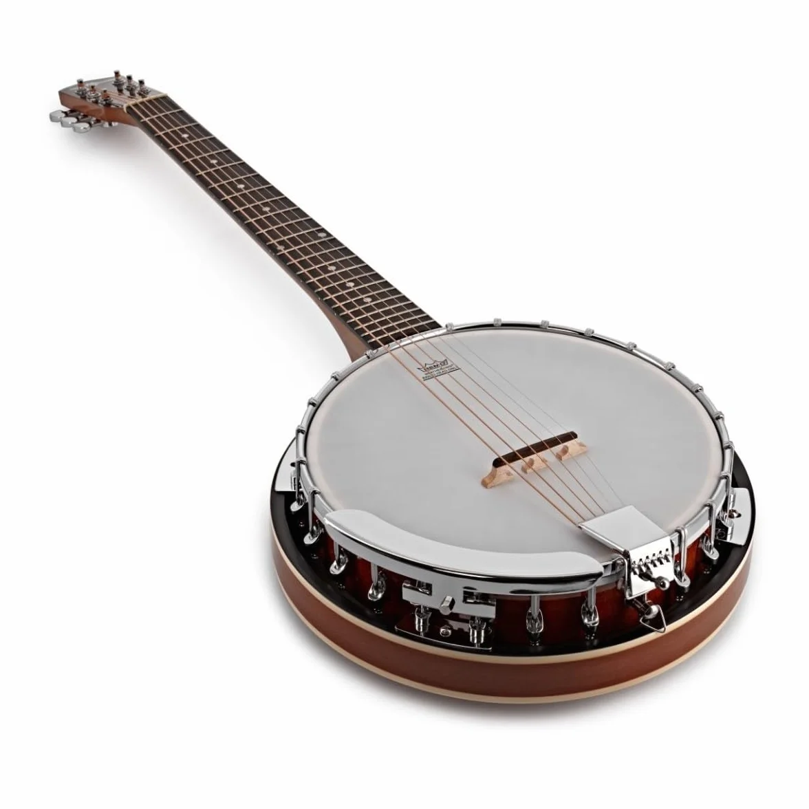 Gear4music Guitarra Banjo 6 Cuerdas con Funda y Afinador de Clavijero