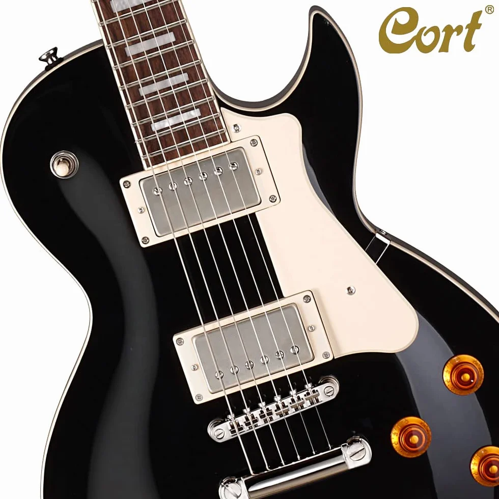 Cort CR200 de la guitarra eléctrica Negro Singlecut
