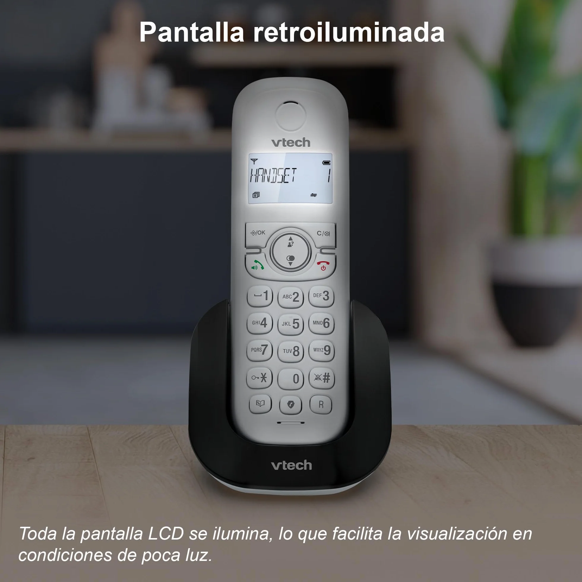 VTech CS1501 DECT Teléfono inalámbrico duo con cargador doble, manos libres, bloqueo de llamadas, identificador, pantalla retroiluminada, Blanco