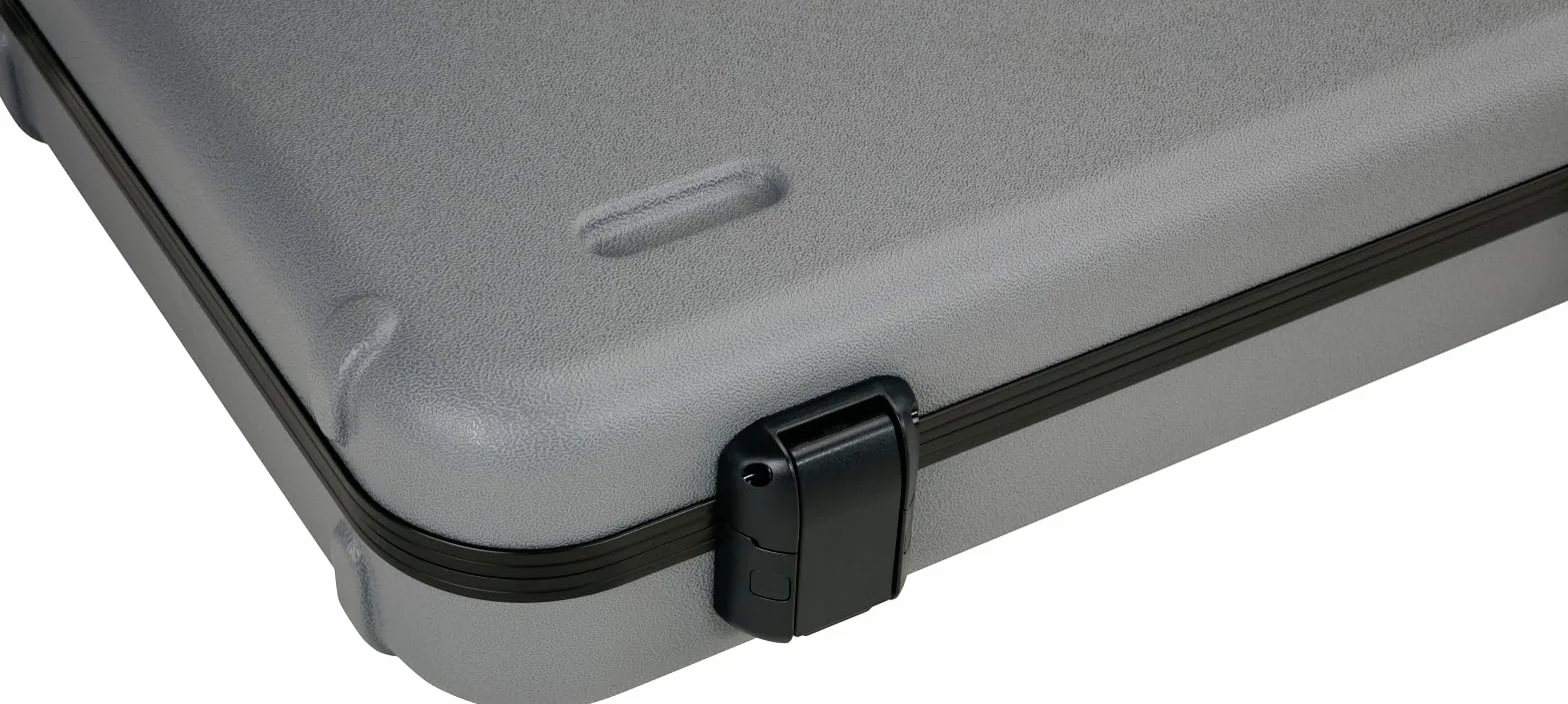 Fender® Deluxe Estuche de Guitarra Moldeado, Strat,Tele, Inca Silver, Maletín rígido para Guitarra eléctrica, Protección de Instrumentos