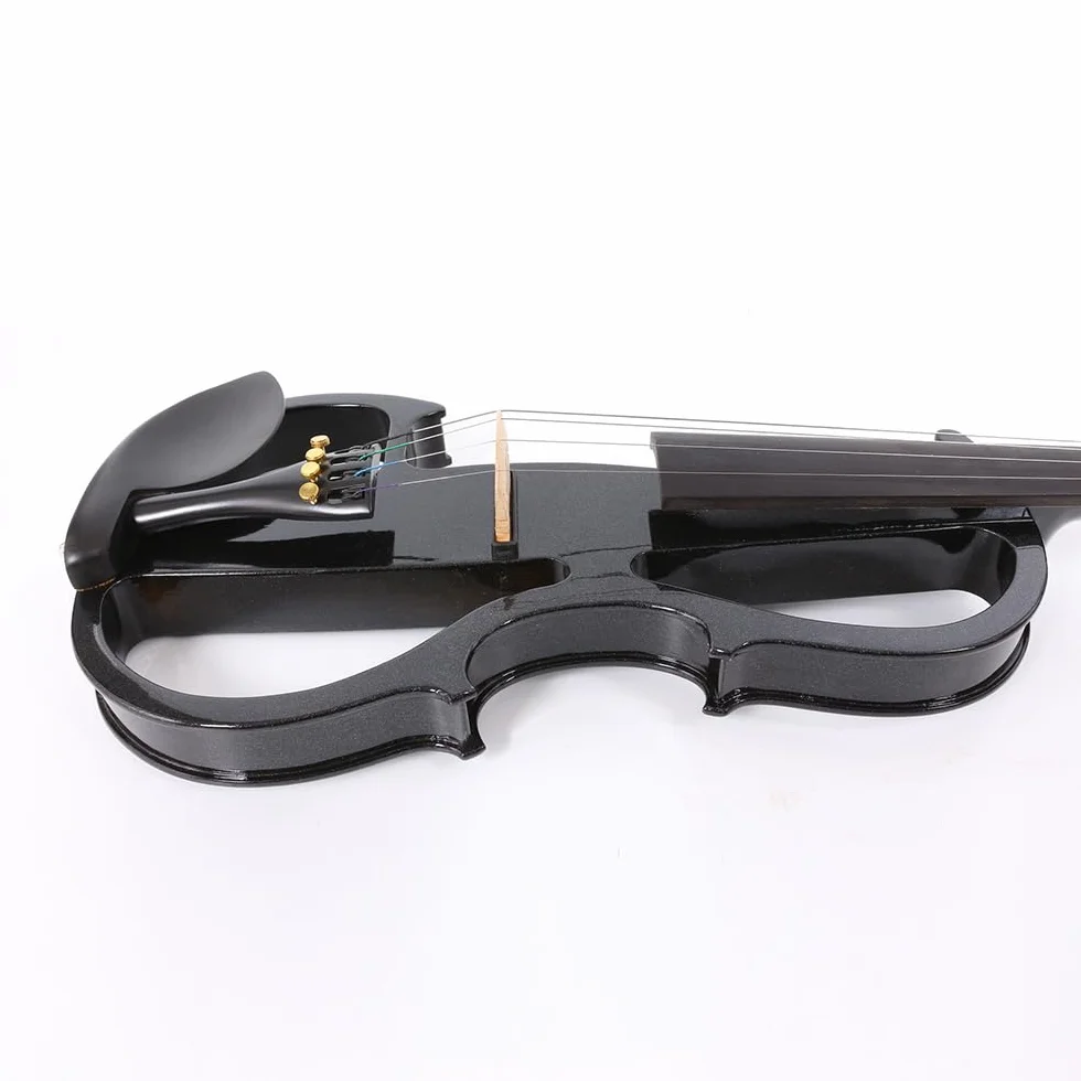 Viola Eléctrica para Niños y Adultos, 4/4, Kit de Principiantes con Funda, Lazo, Paño de Limpieza, Auriculares Estéreo