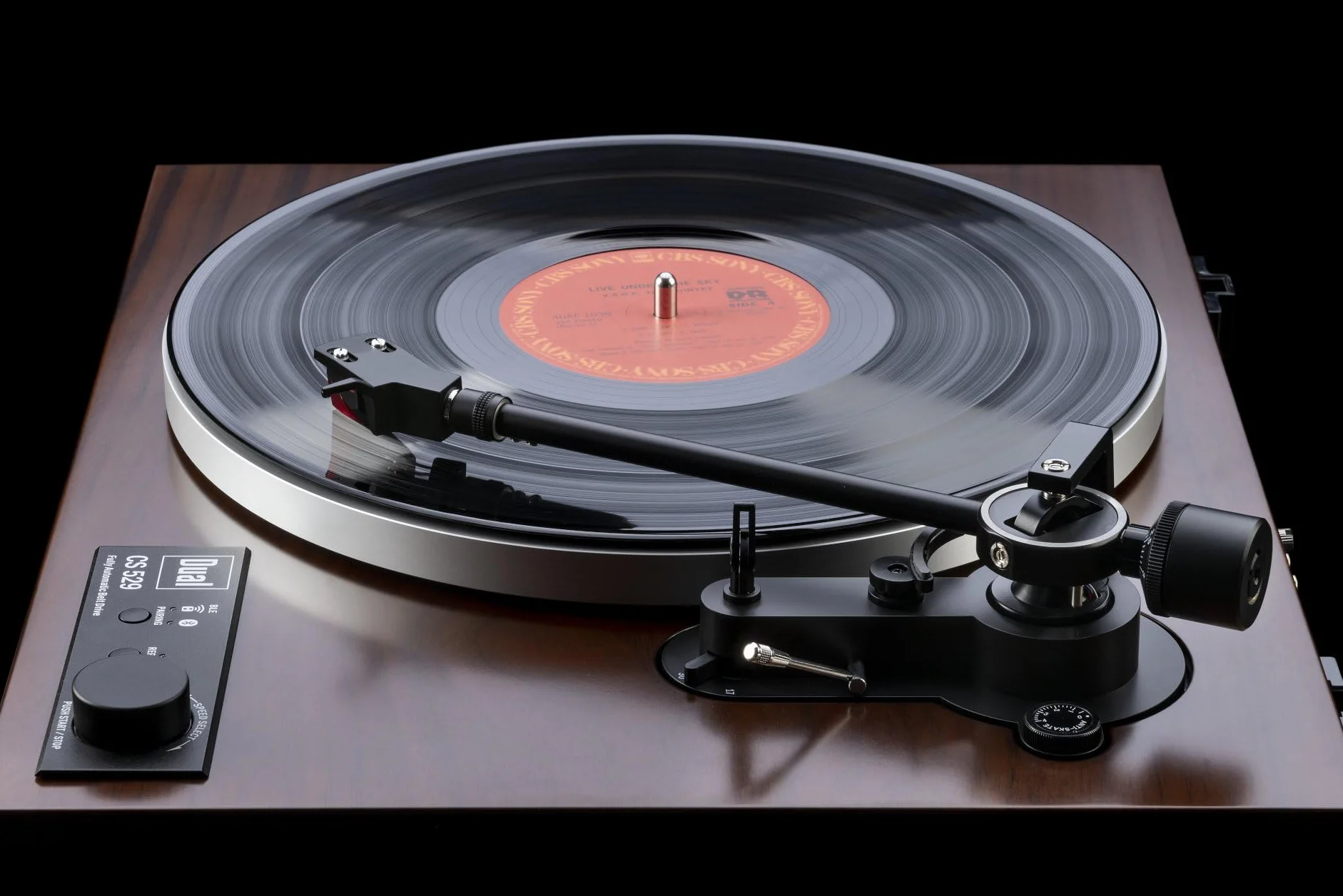 Platine vinyle automatique et Bluetooth Dual CS 529 BT finition Noyer