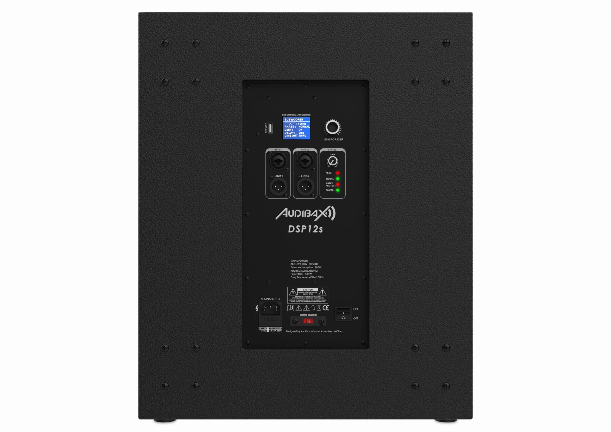 Audibax DSP12s Subwoofer Activo 12 Pulgadas 500W G2