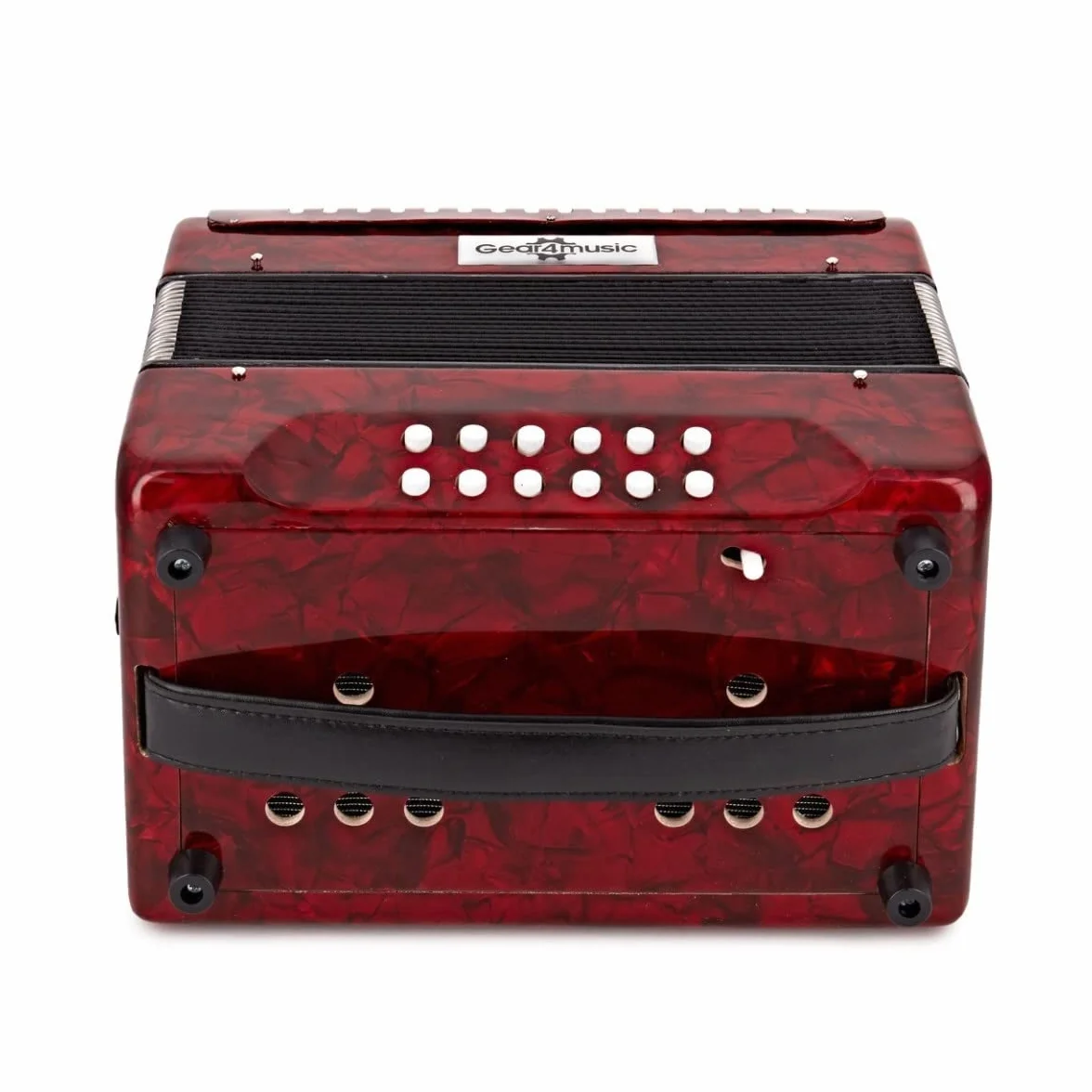 Gear4music Acordeón diatónico de botones 12 bajos con estuche rígido