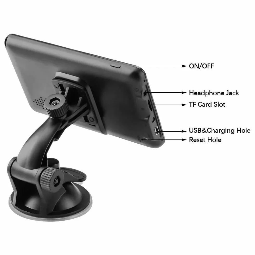 NEWFUN 5 Pulgadas GPS Navegador para Camiones y Coches Mapas Europa 2025 Actualizaciones de por Vida