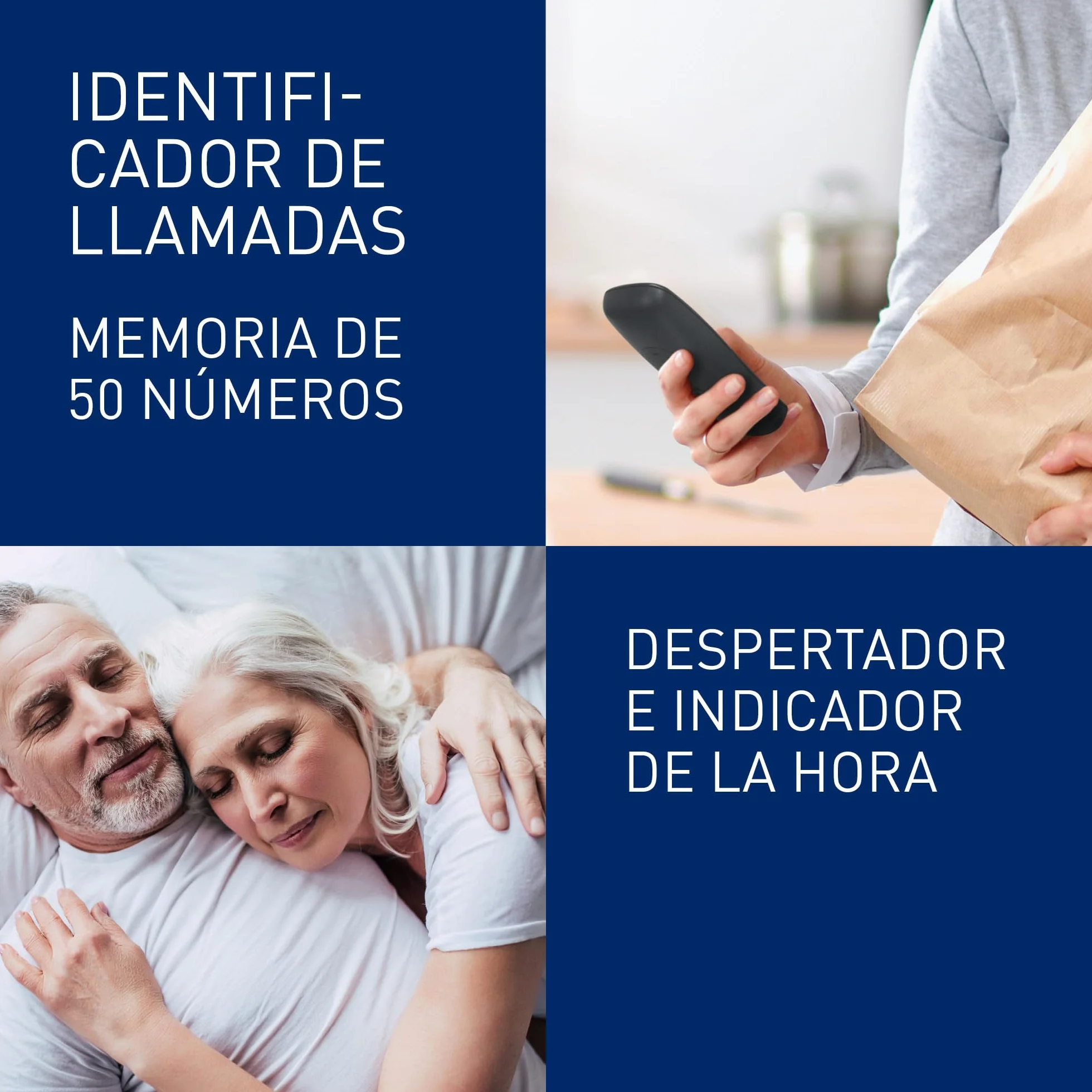 Panasonic KX-TG1611SPH Teléfono Inalámbrico Digital DECT Negro Base y 1 Auricular Identificador Llamadas Batería LCD