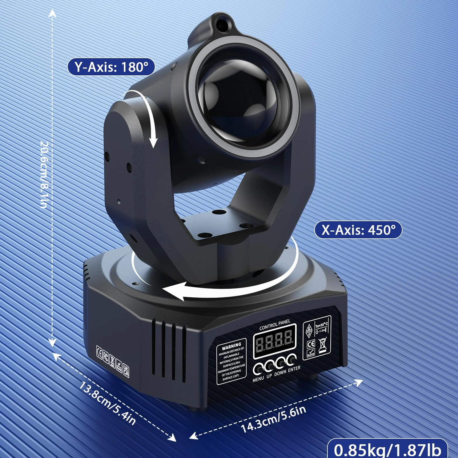 2PCS Cabeza Móvil Beam RGBW 3 en 1 de 30W, Tira de Luces con Efecto de Persecución d-mx512 Sonido Activo con Control Remoto para DJ Fiestas Discotecas Bodas Escenarios y Espectáculos