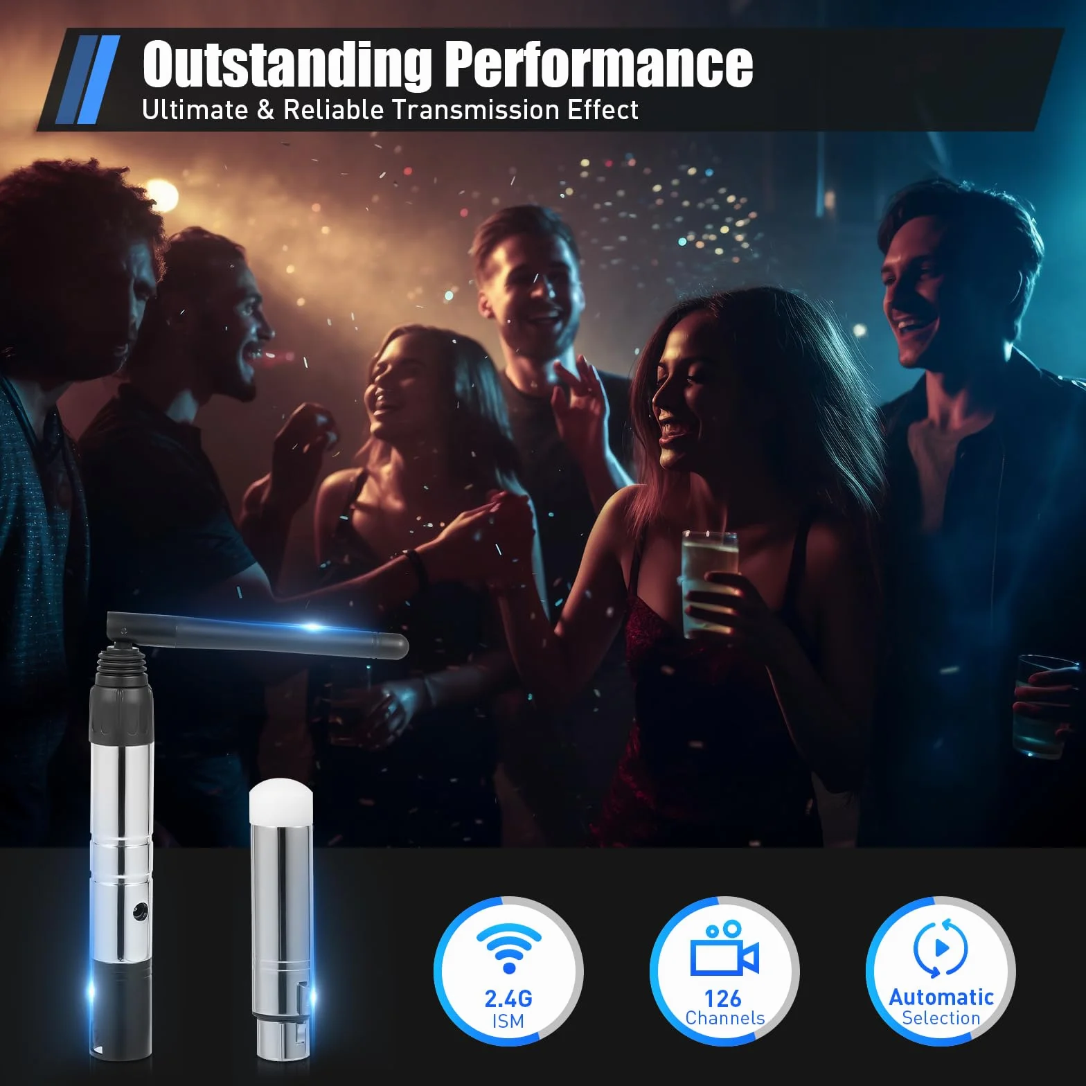 8 unidades DMX Controlador DMX512 inalámbrico 2.4G ISM receptor receptor transmisor controlador para DJ luz de escenario movimiento cabeza escenario luz
