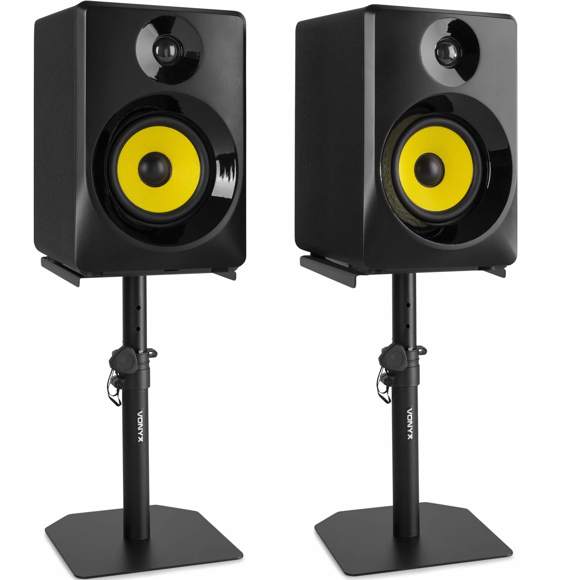 Vonyx SMN50B monitores Estudio Activos 140W + Soportes Mesa SMS10 | Altura Regulable, Sonido Profesional, Control de ecualización, Set Ideal para Home Studio y DJ