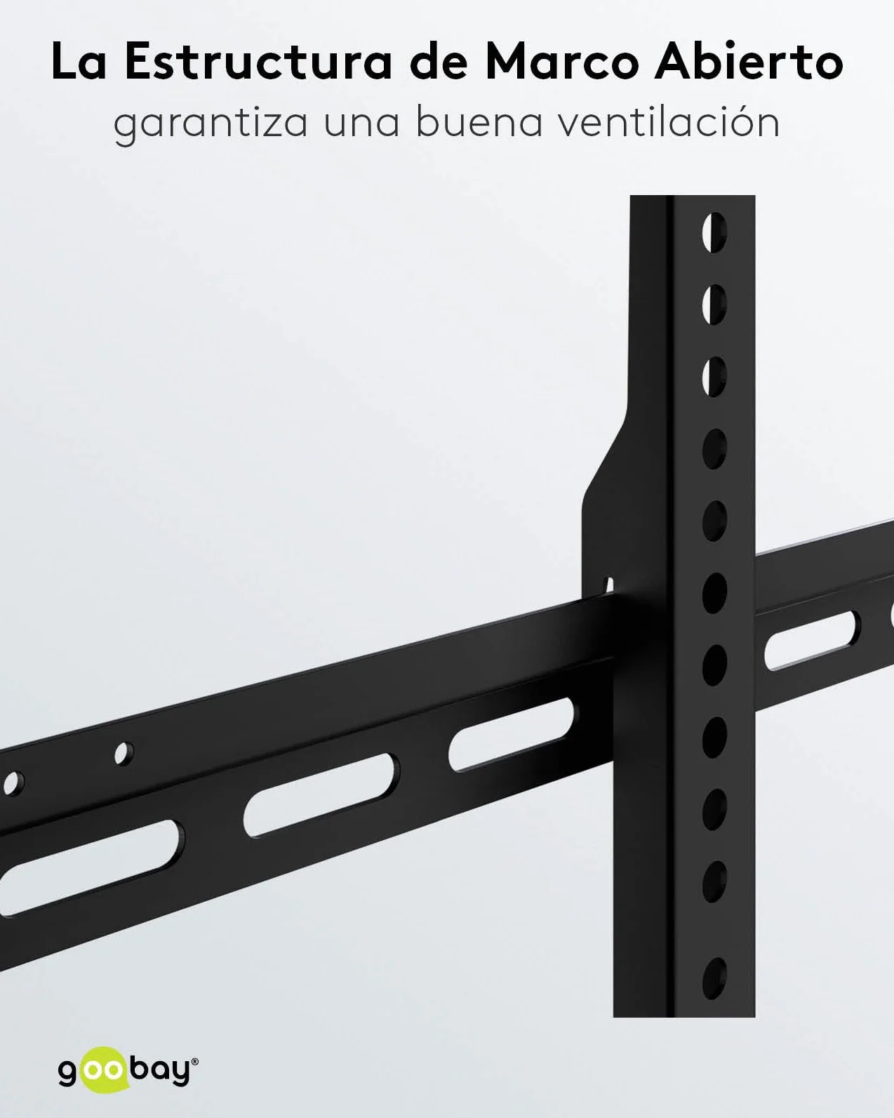 goobay Soporte TV Pared Fijo 43-100 Pulgadas Ultra-Plano 29 mm VESA 600x400 Hasta 70 kg - Basic FIXED XL - 49742