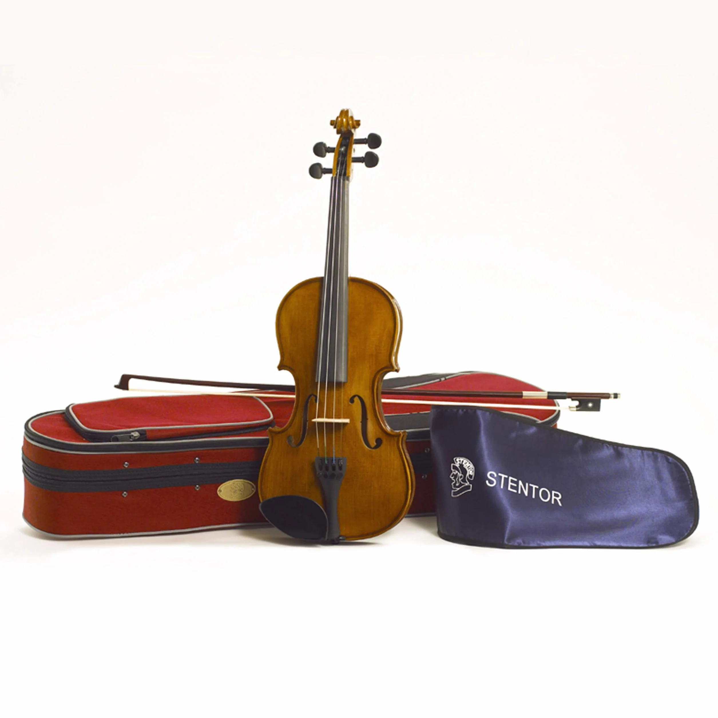 Stentor Student II 1500A Violín, Talla 4/4, Color Marrón Rojo
