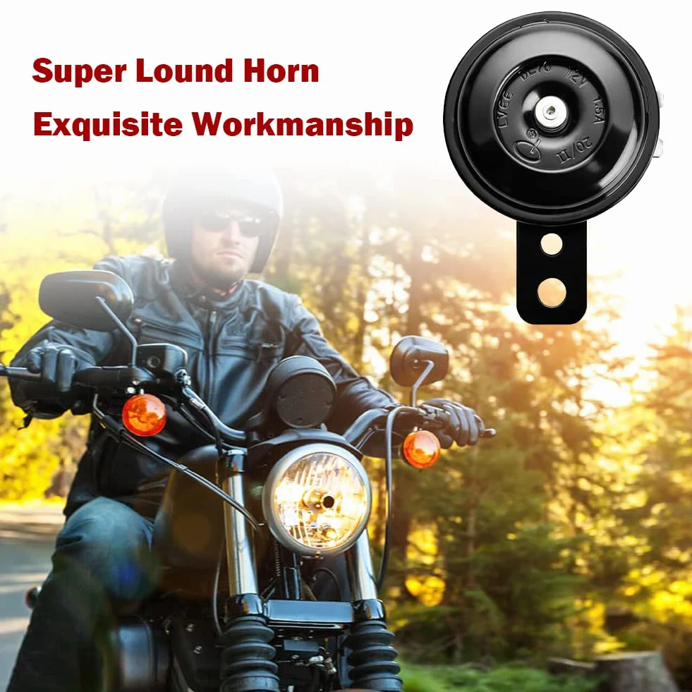 Claxon Moto, Bocina, 12V Moto Bocinas Cuerno Universal, Universal Moto Auto Bocinas Kit Ruidoso, Bocina Electrica Impermeable Universal de la Moto 12V 105dB, Motocicleta Altavoz de Bocina Ruidosa
